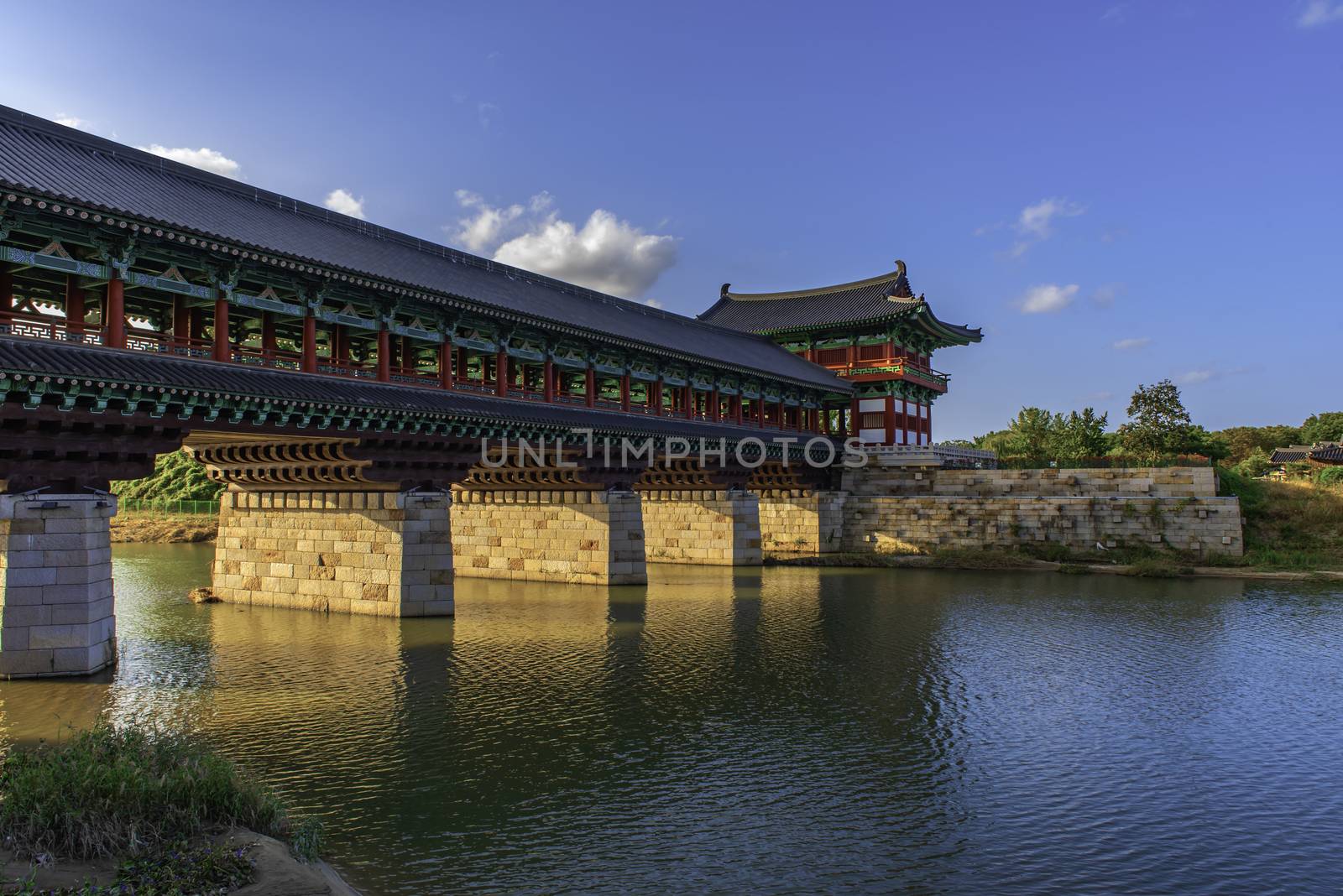 Morning Woljeonggyo Bridge in Gyeongju, South Korea