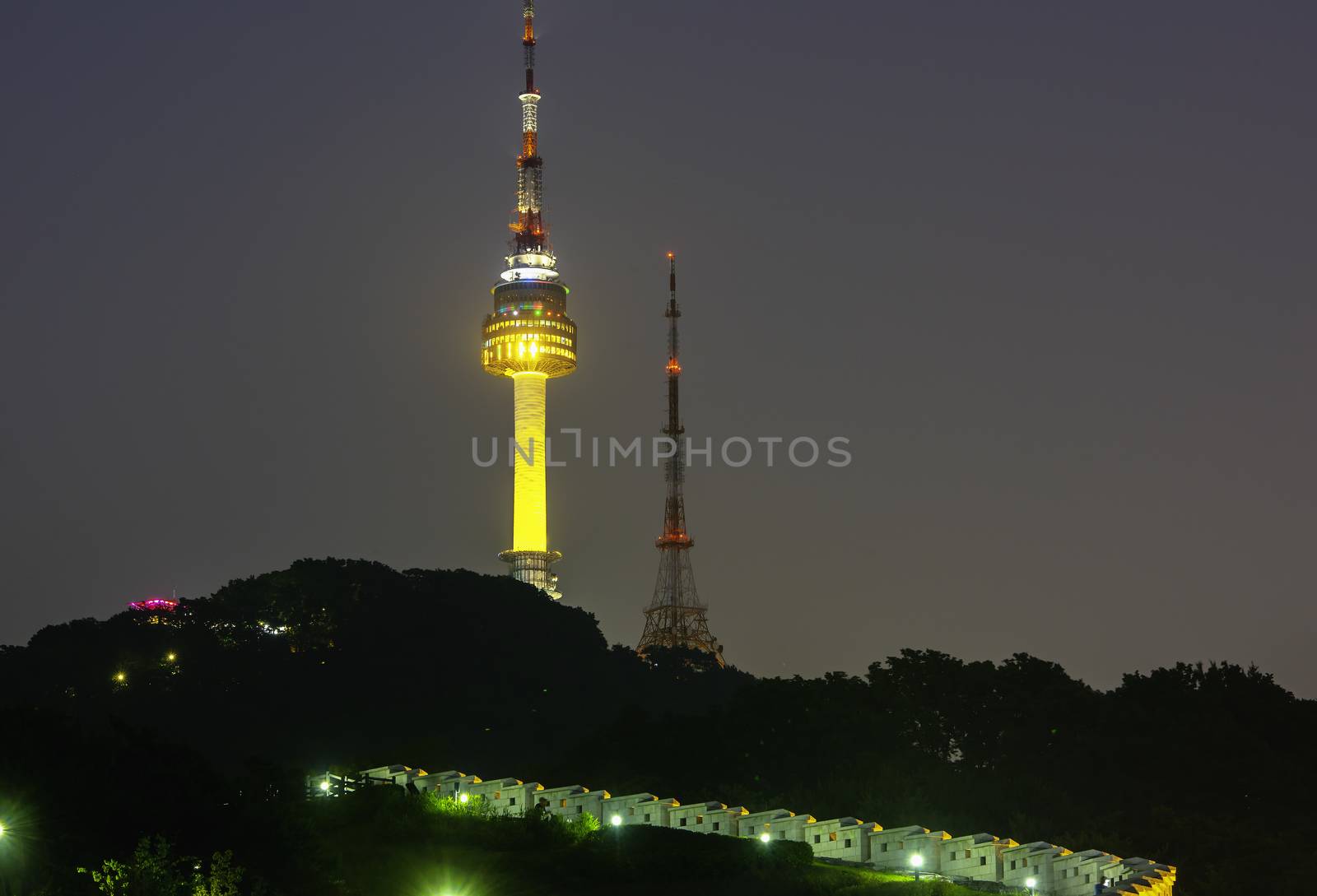 Scenic most beautiful night on Mount Namsan N-SEOUL TOWER South  by wijitamkapet@gmail.com
