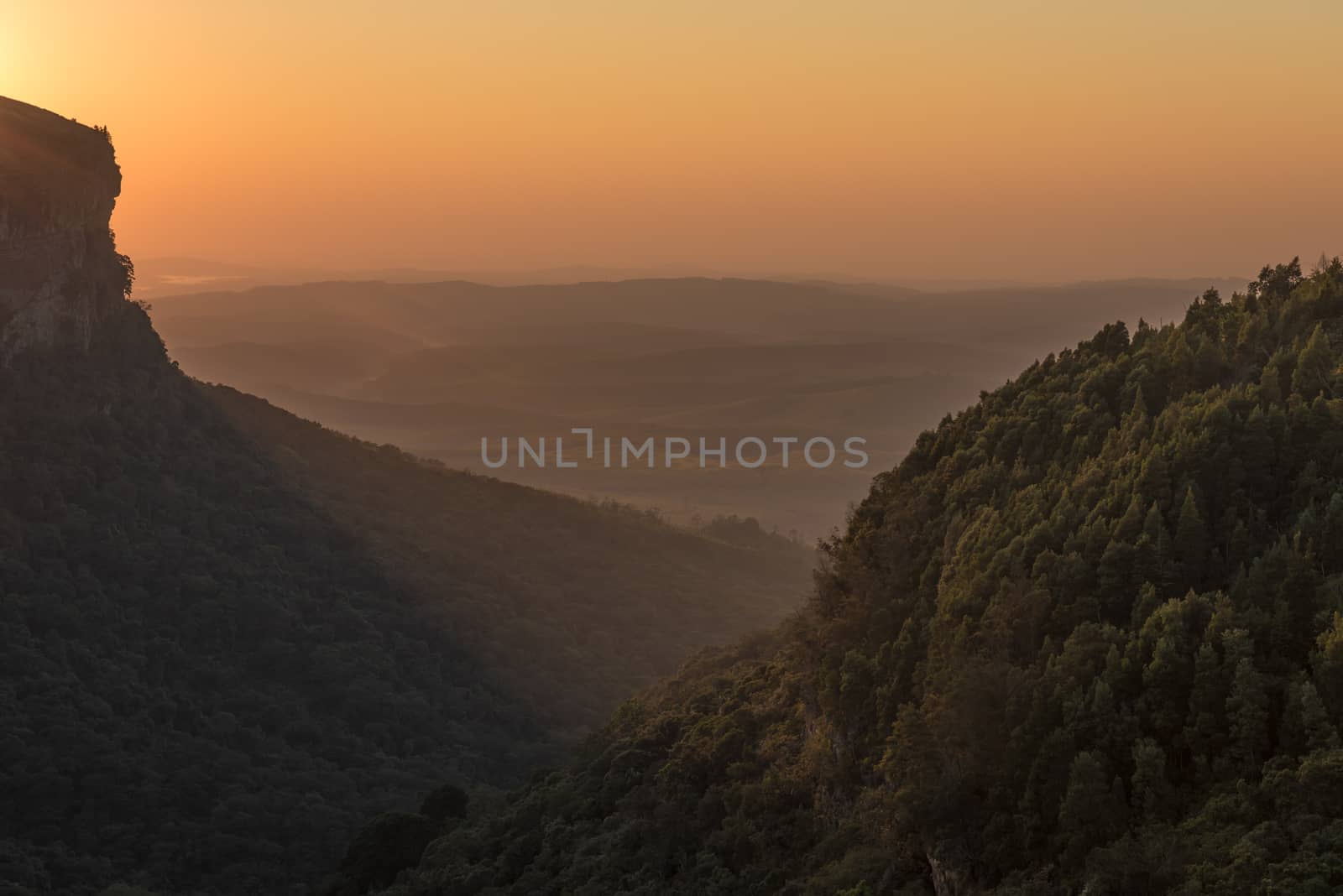 Sunrise over the Lowveld as seen from Graskop