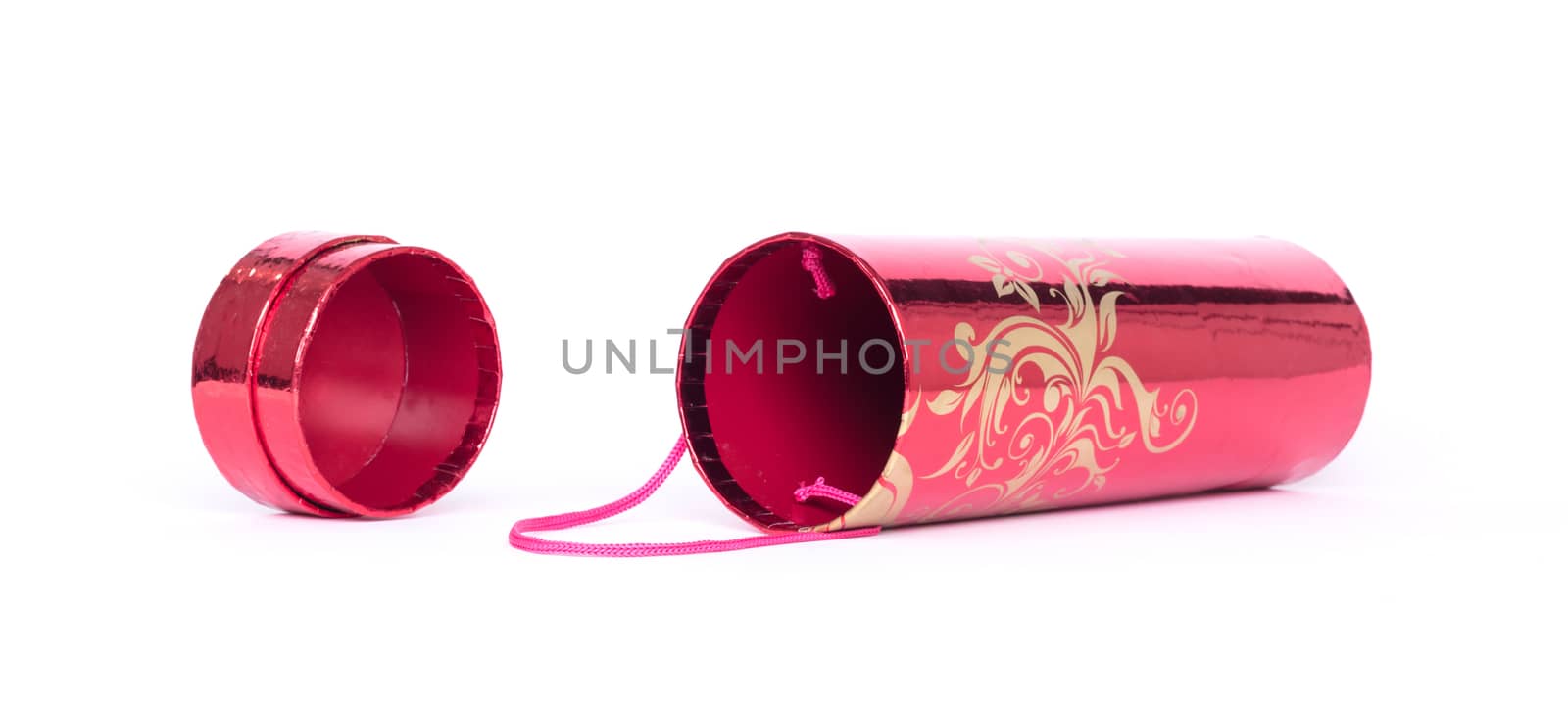 Wine as a party gift, isolated on white
