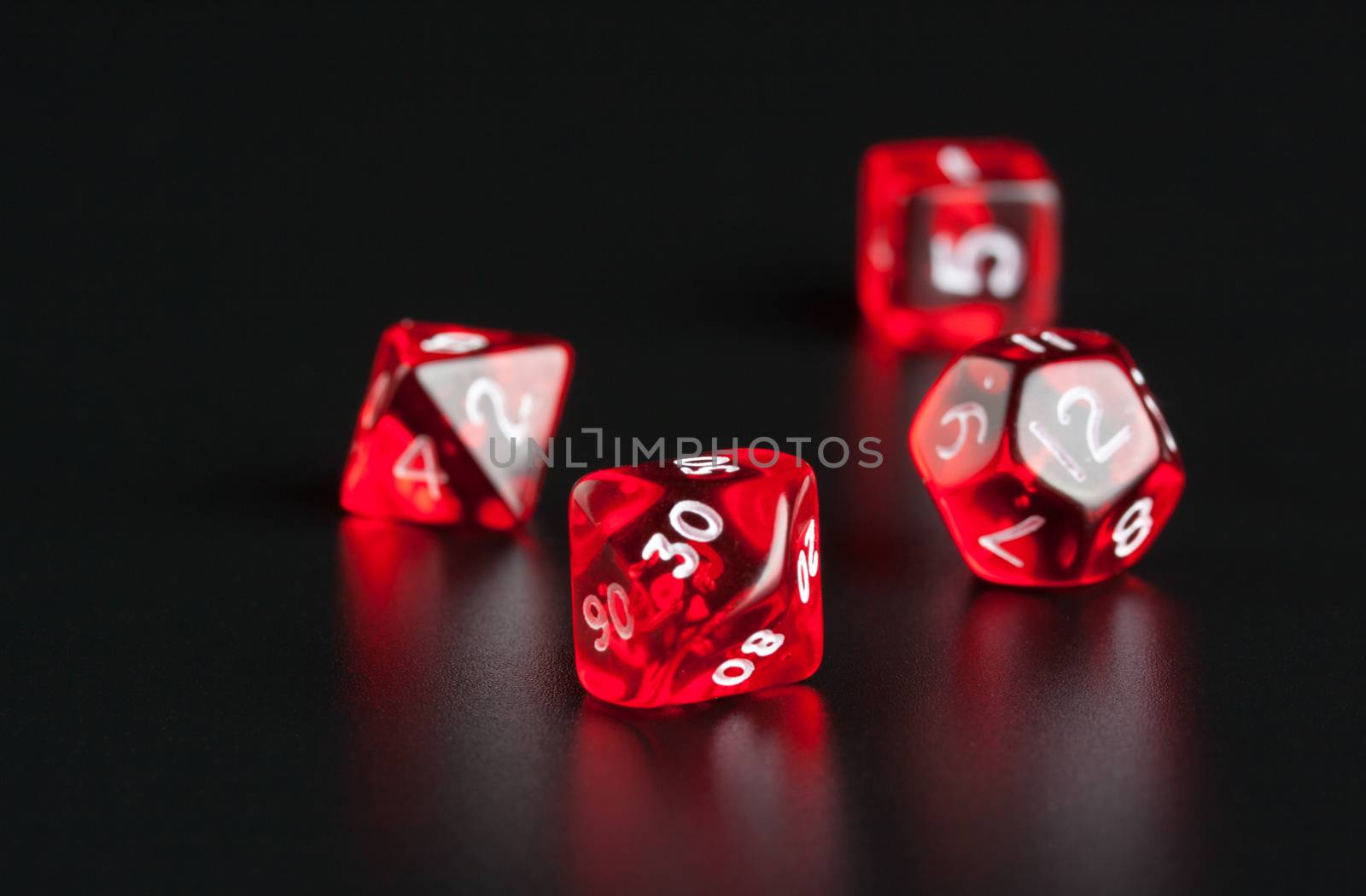 Set of polyhedra dice for role playing games