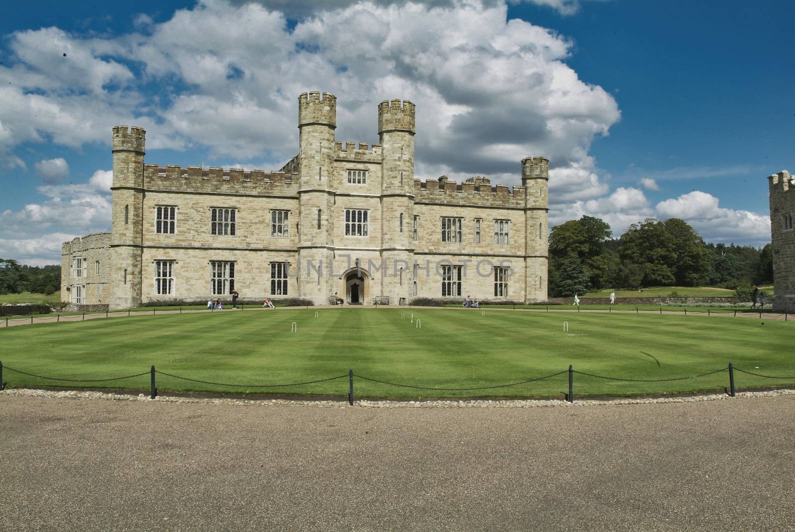 External view of Leeds Castle  in Maidstone,Kent,England.