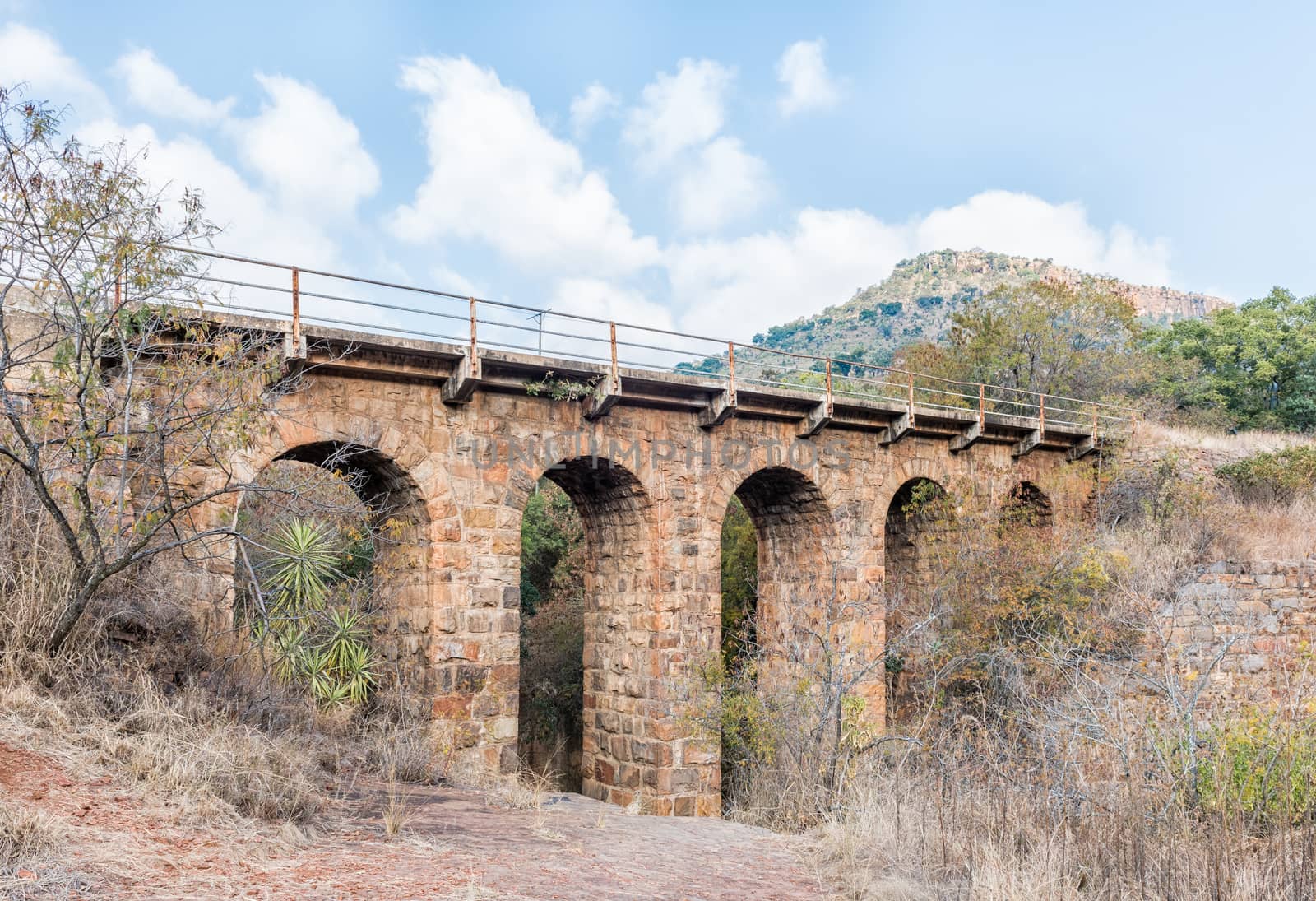 The historic Five Arch Railway Bridge over the Elands River near Waterval Boven in Mpumalanga