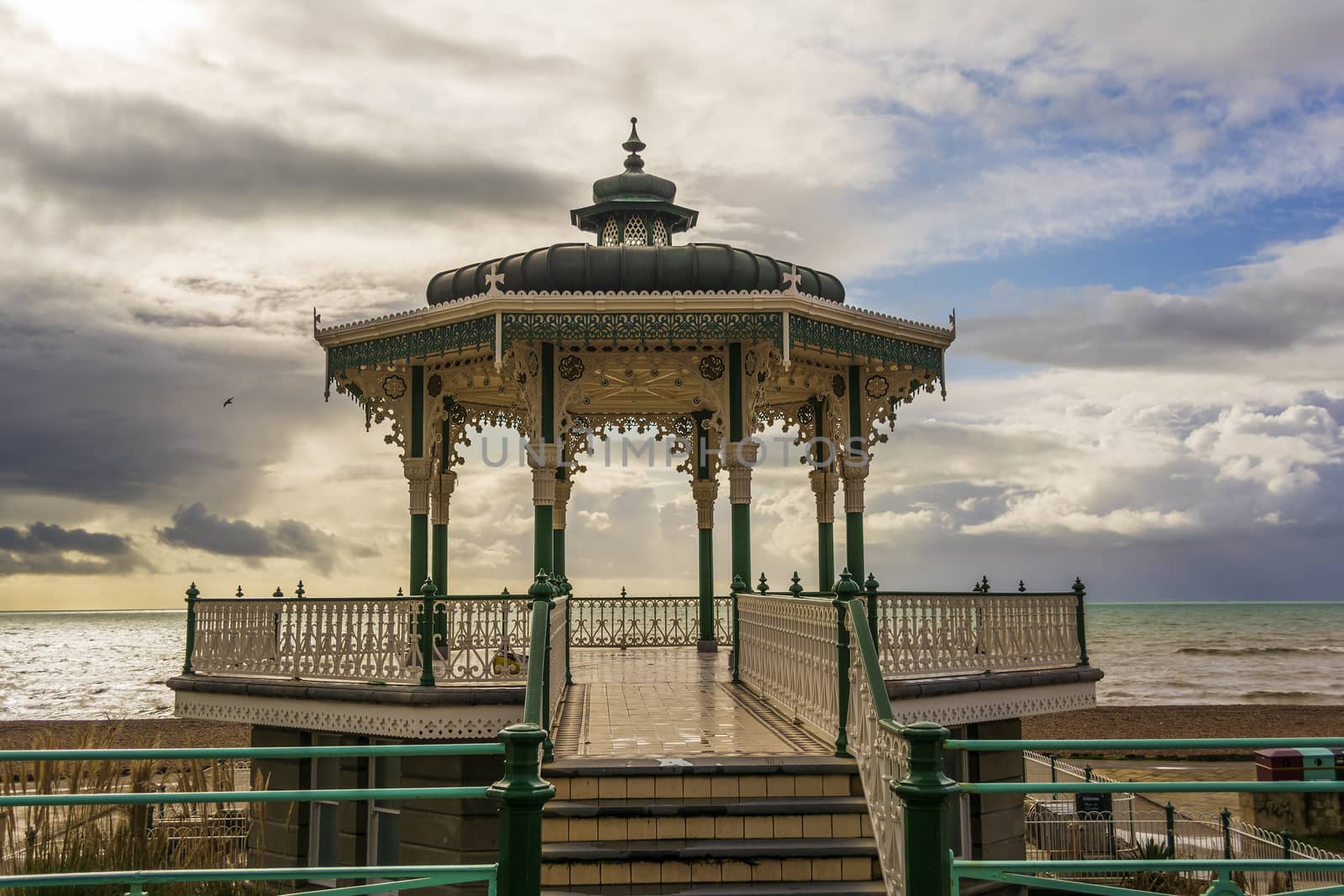 The Victorian bandstand near the beach in Brighton by ankarb