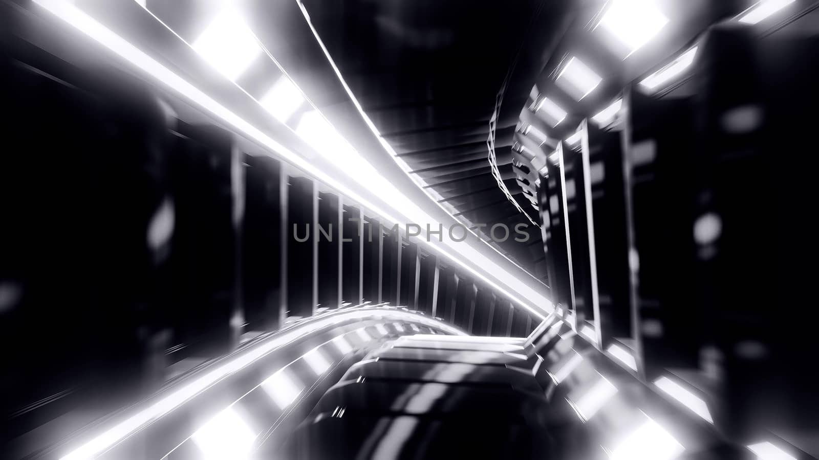 abstract reflective design tunnel corridor 3d illustration wallpaper background by tunnelmotions