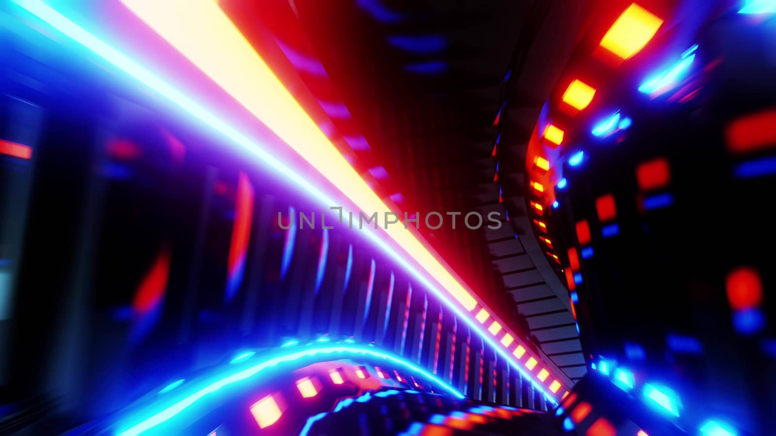 abstract reflective design tunnel corridor 3d illustration wallpaper background by tunnelmotions