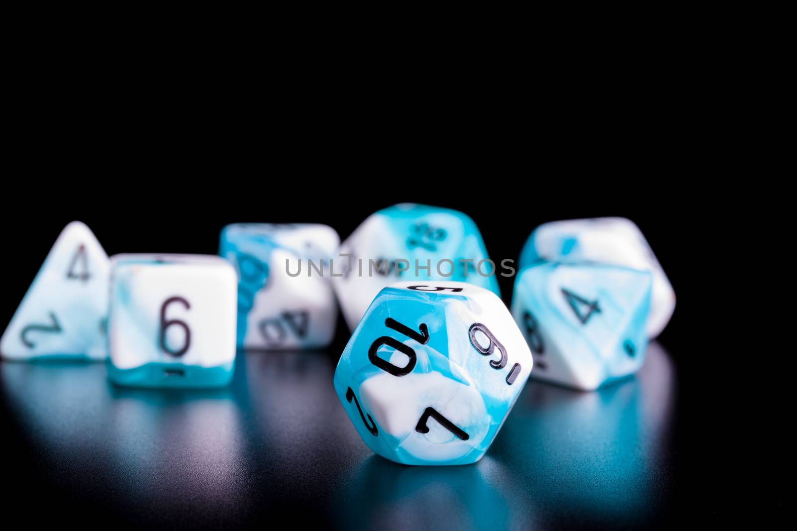 Set of dice for role playing games by lanalanglois