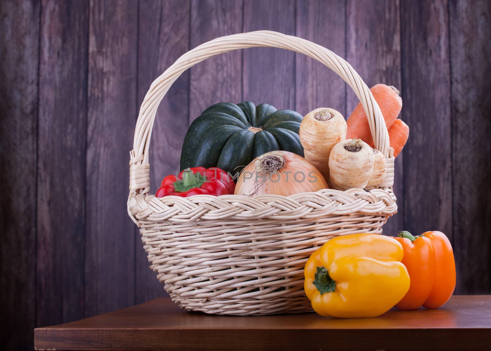 vegetables in a basket by lanalanglois