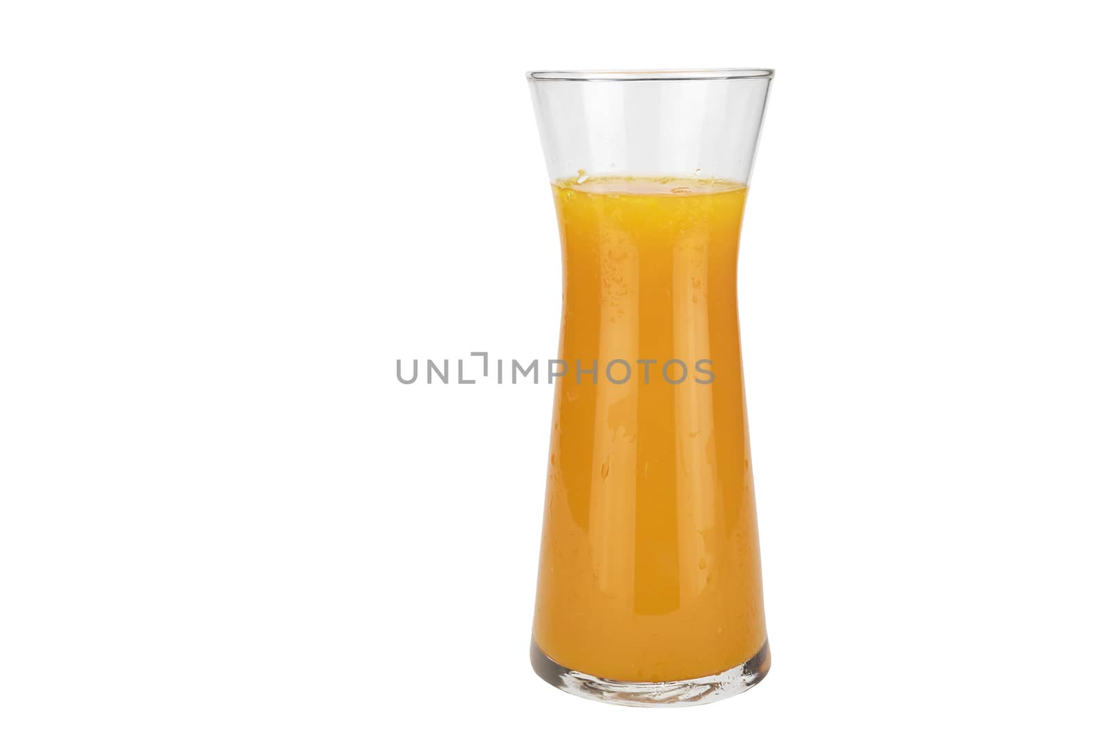 Fresh orange juice fruit drink glass over white background - tropical orange fruit for background use by pairhandmade