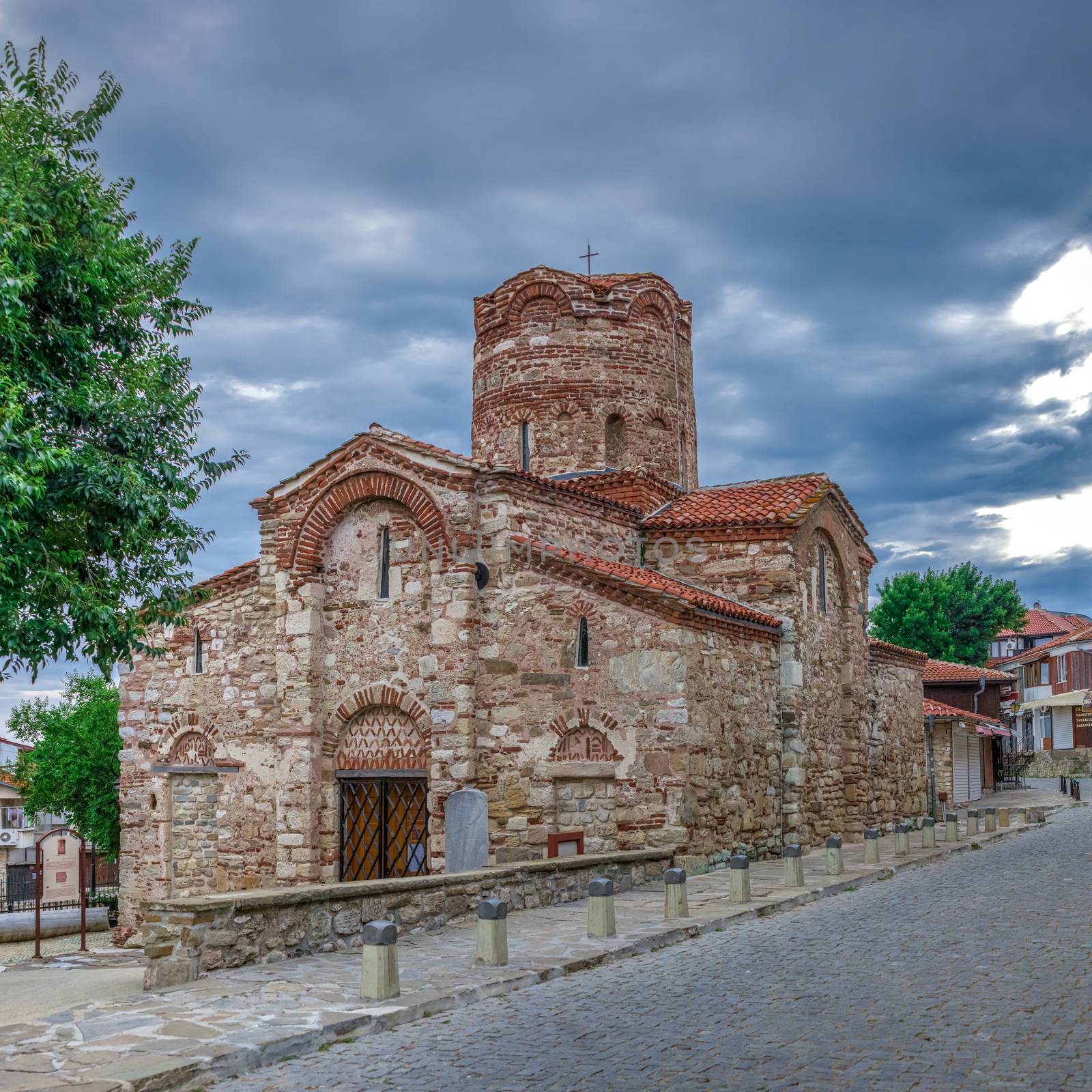 Nessebar, Bulgaria – 07.10.2019. Church of Saint John the Baptist in Nessebar, Bulgaria, on a sunny summer morning