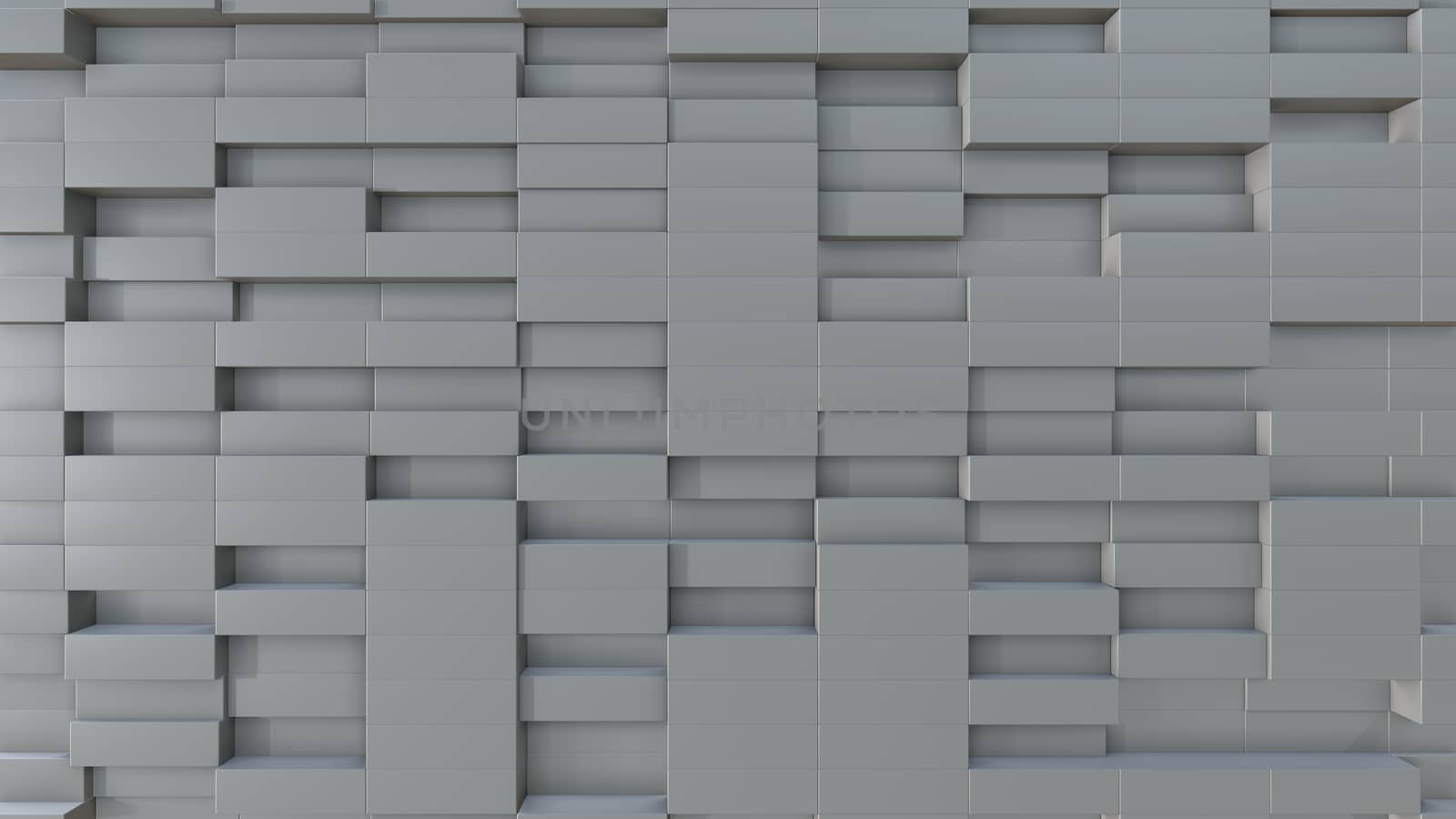 Abstract 3D illustration of white cubes background by cherezoff