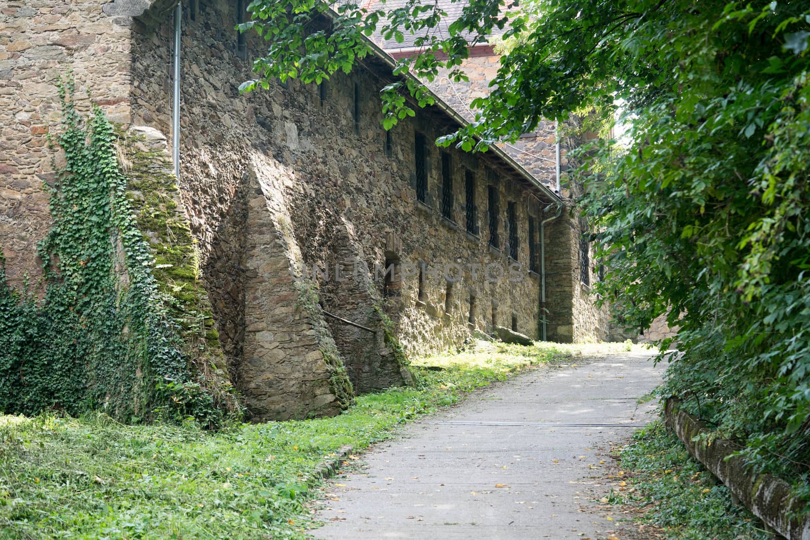 Czocha Castle - a defensive border castle located in the town of Sucha (Czocha), Leśna commune, at the Leśniański Lagoon on Kwisa in the Polish part of Upper Lusatia. The original name was probably Czajków (1329: castrum Caychow), before 1945 Tzschoch.