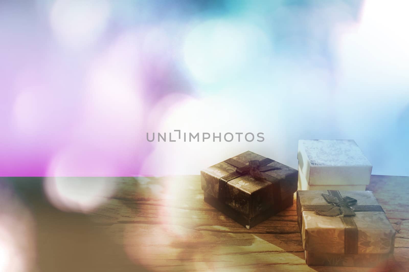 Christmas holidays and Happy new year composition on blue and pink background with copy space for your text