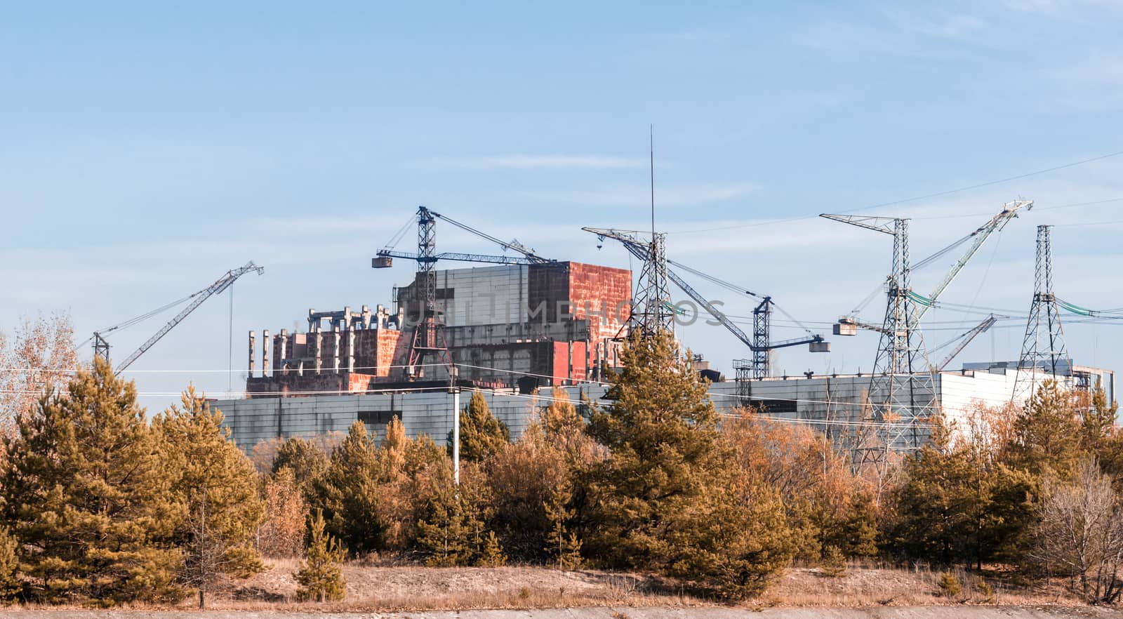 near the Chernobyl nuclear power plant Ukraine in autumn