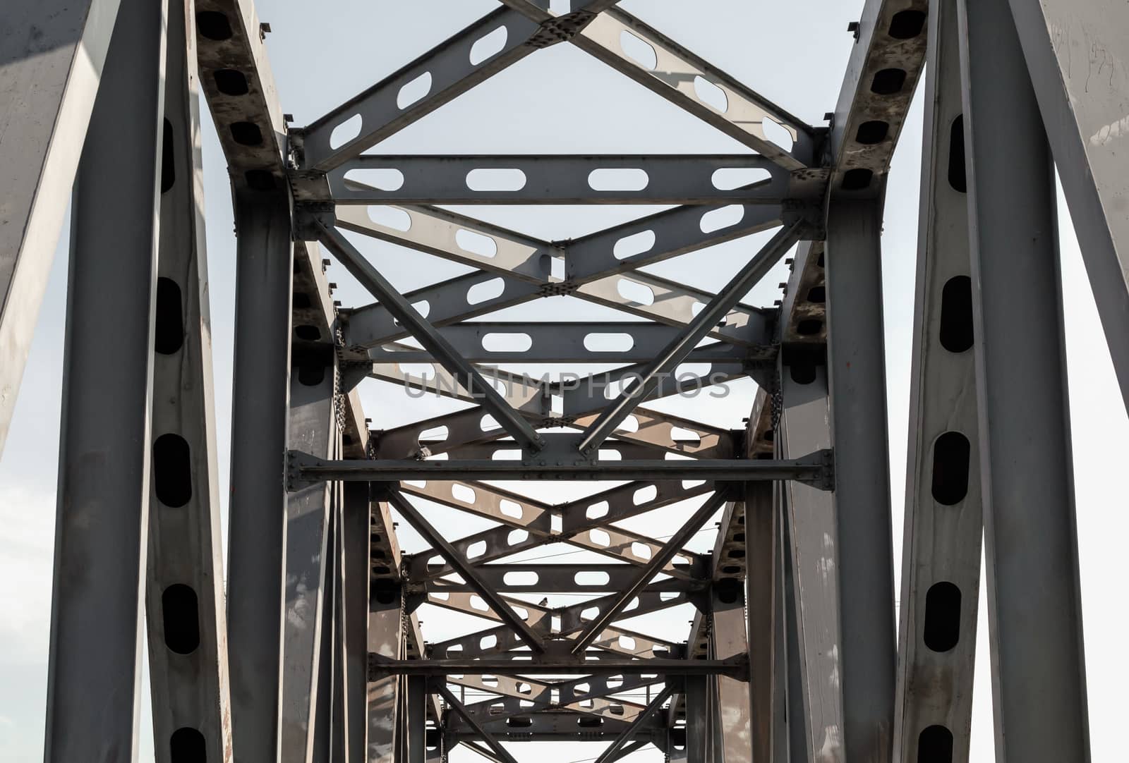 abstract background part fragment gray metal industrial construction bridge