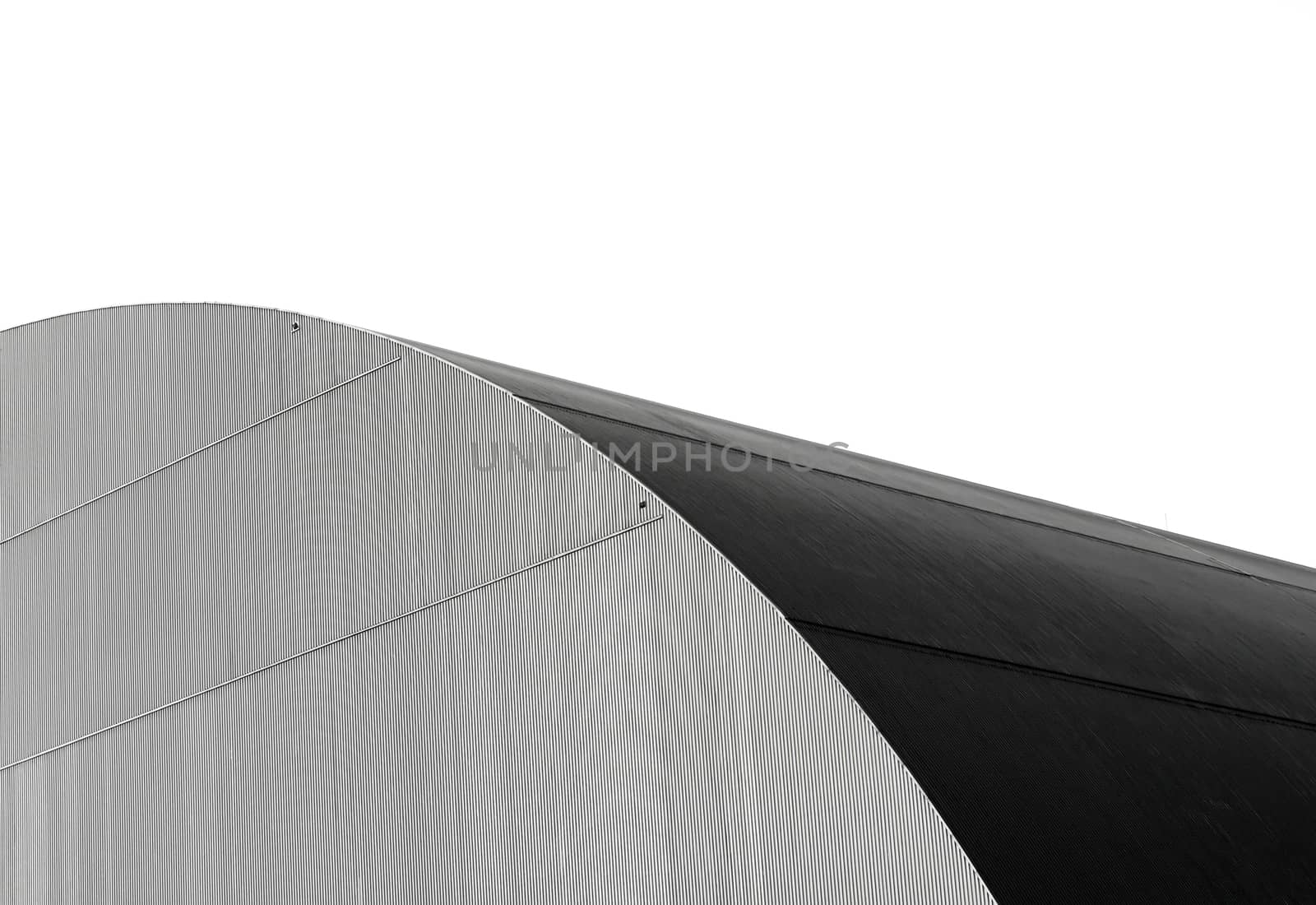 black and white abstract architecture background modern dome industrial building