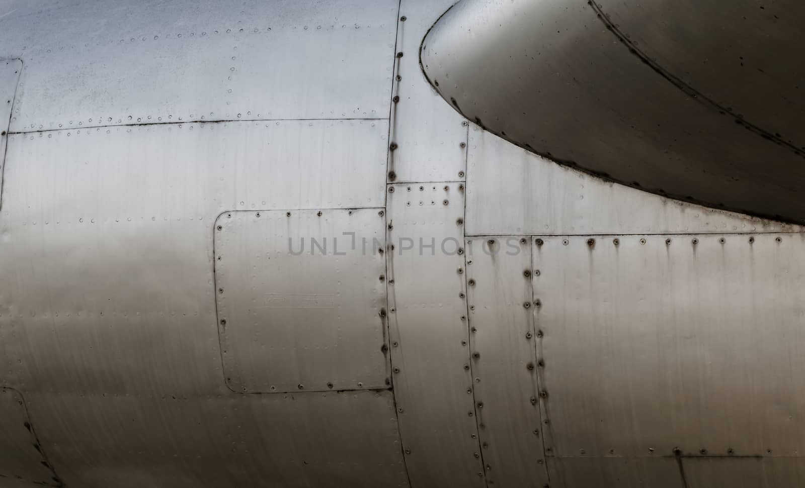pattern background part of the aircraft body detail old close up