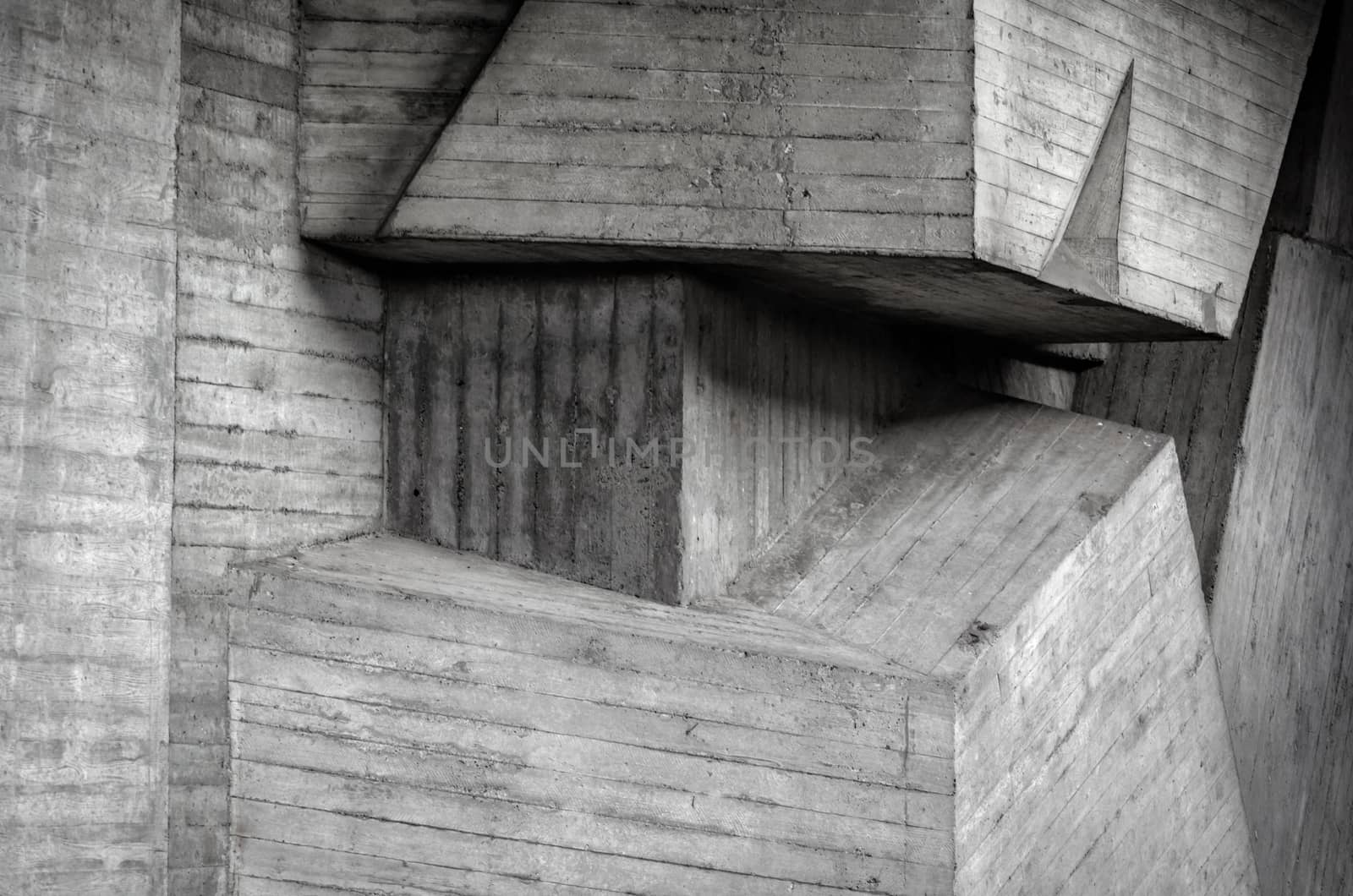 abstract background pattern of gray concrete building wall structure with shadow