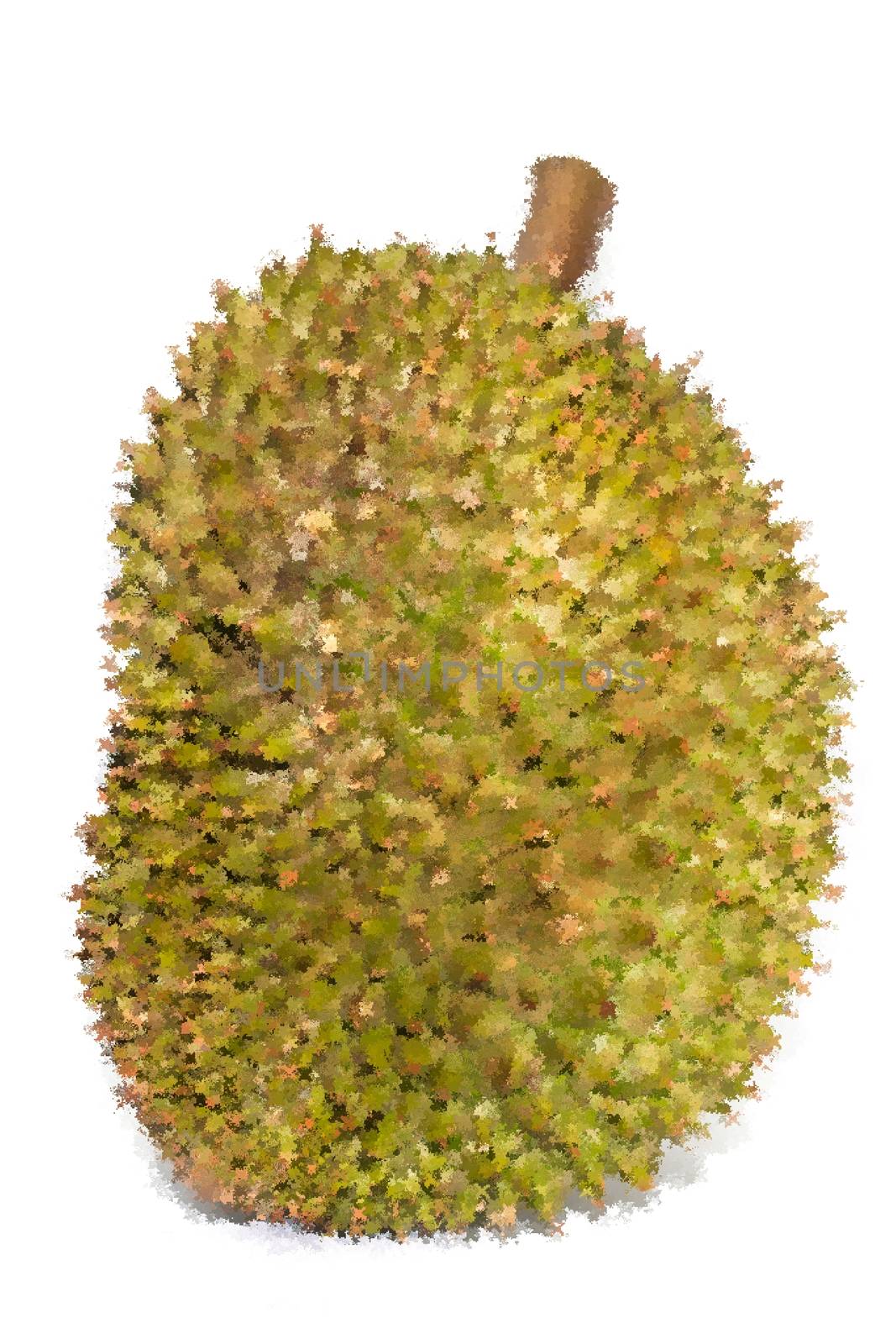 Abstract Triangles of Durian fruit for background use, Illustration by peerapixs