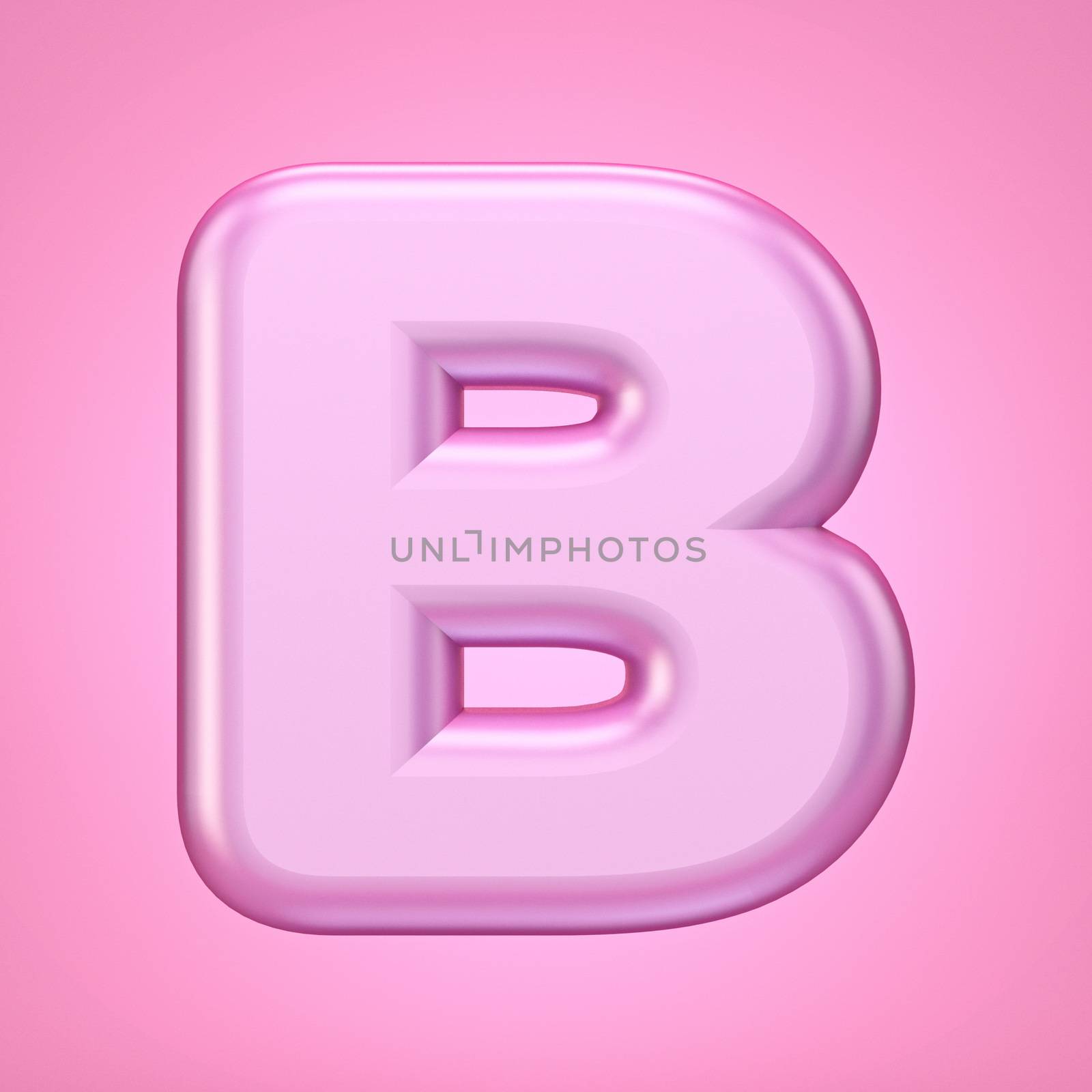 Pink font Letter B 3D by djmilic