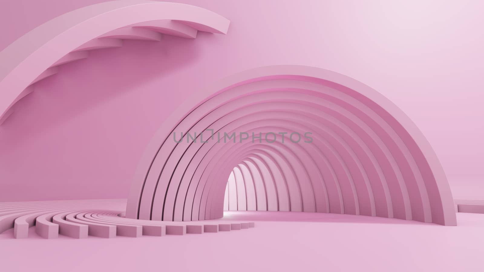 3D illustration, Abstract Minimal Fashion Background, Pink Shapes on Pink Pastel Background. Mock Up background Trend Style