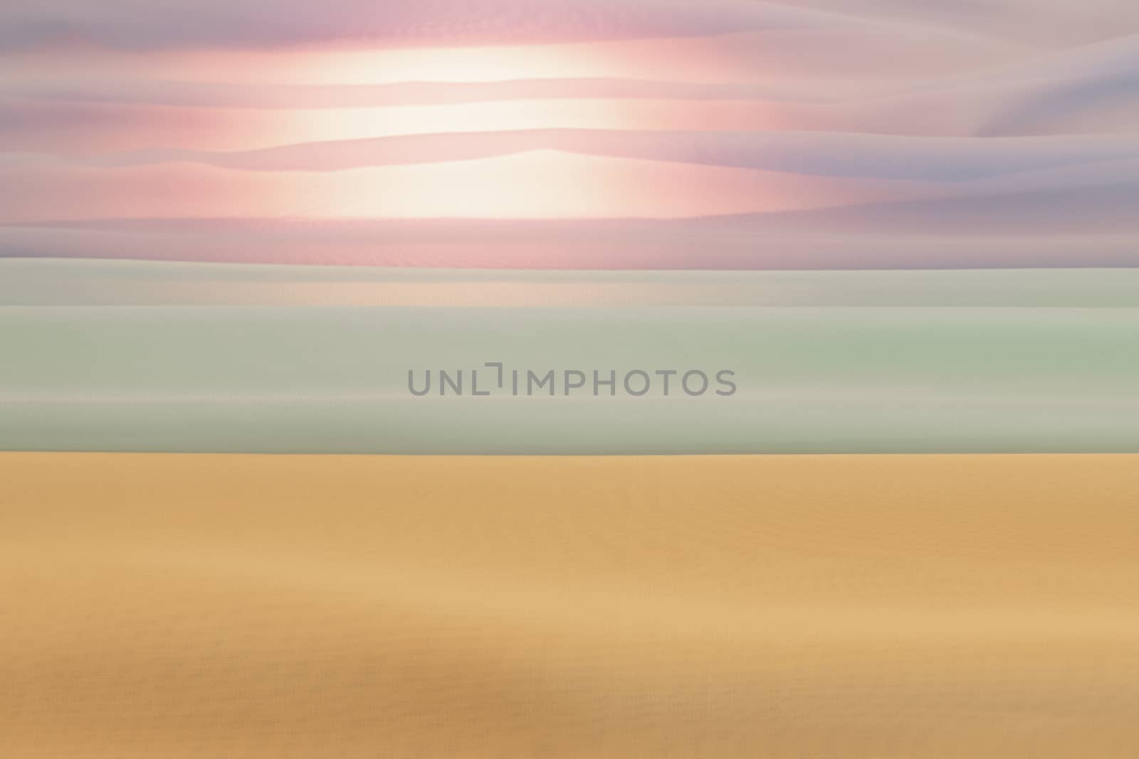 Abstract view of a beach landscape through towels
 by Tofotografie