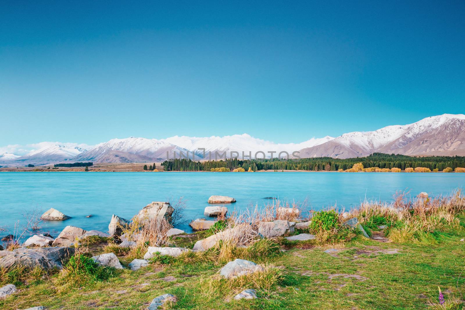 amazing landscapes viewed from Tekapo observatory, New Zealand