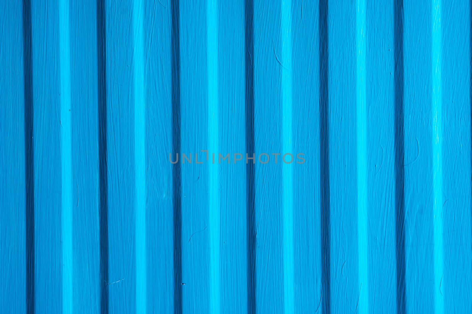 Blue painted metal sheet texture background, top view