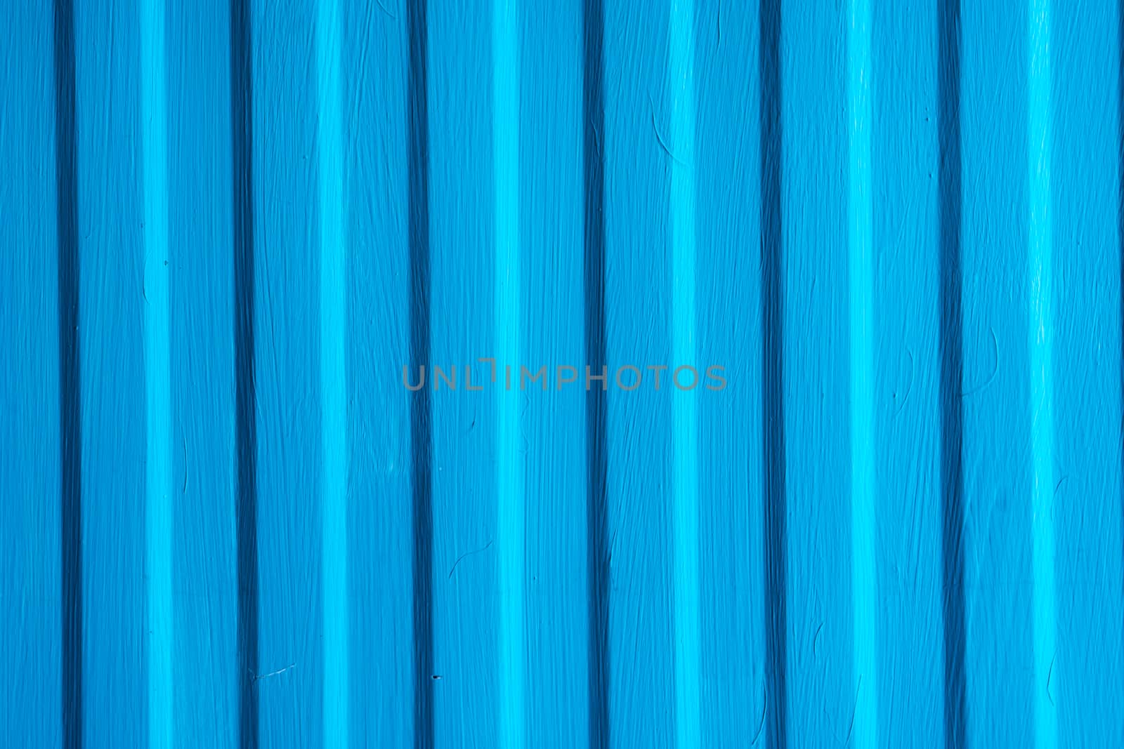 Blue painted metal sheet texture background, top view