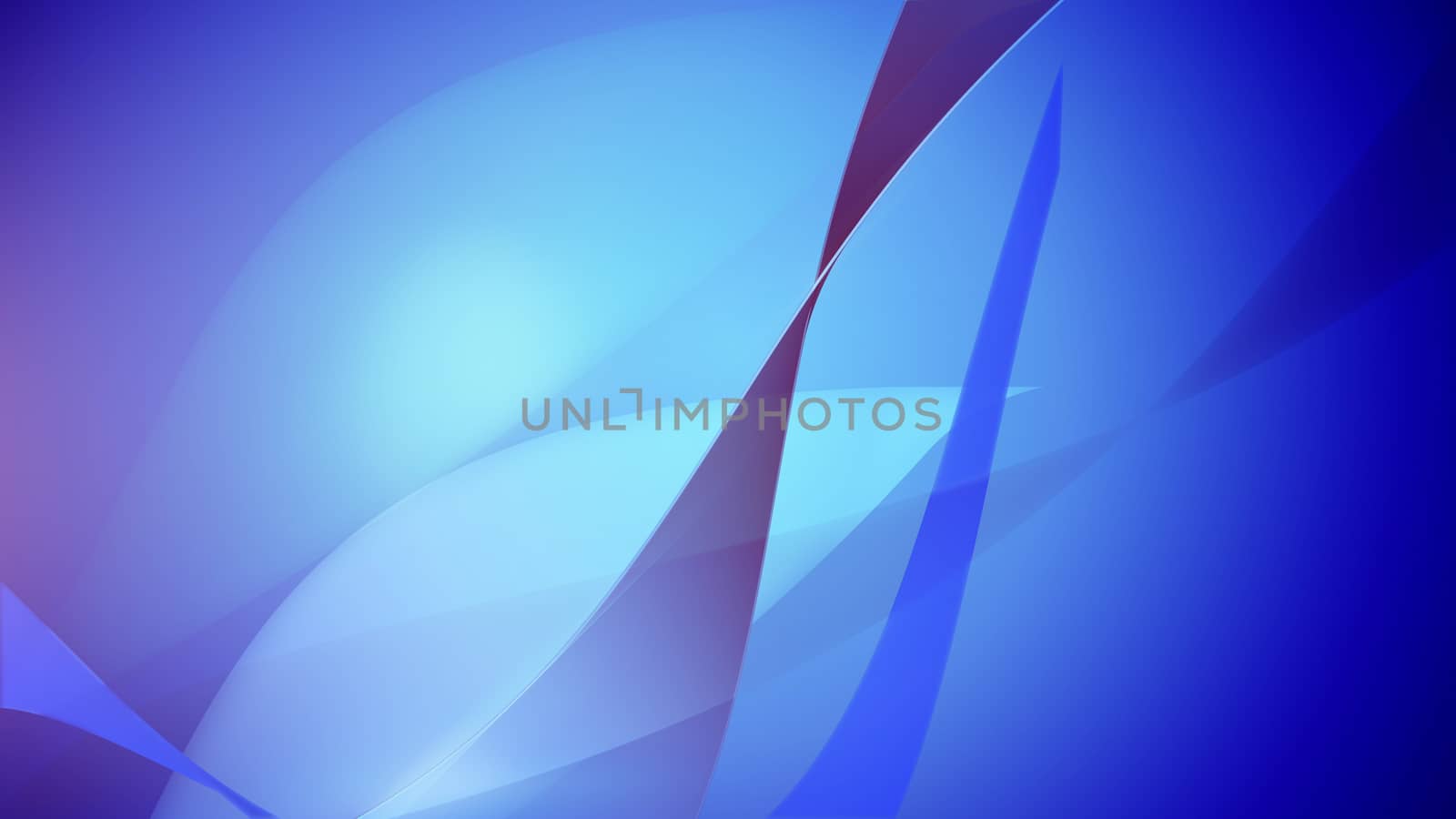 3d rendering of smoothy and wavy elements with glowy glint flares and blended on the blue background.