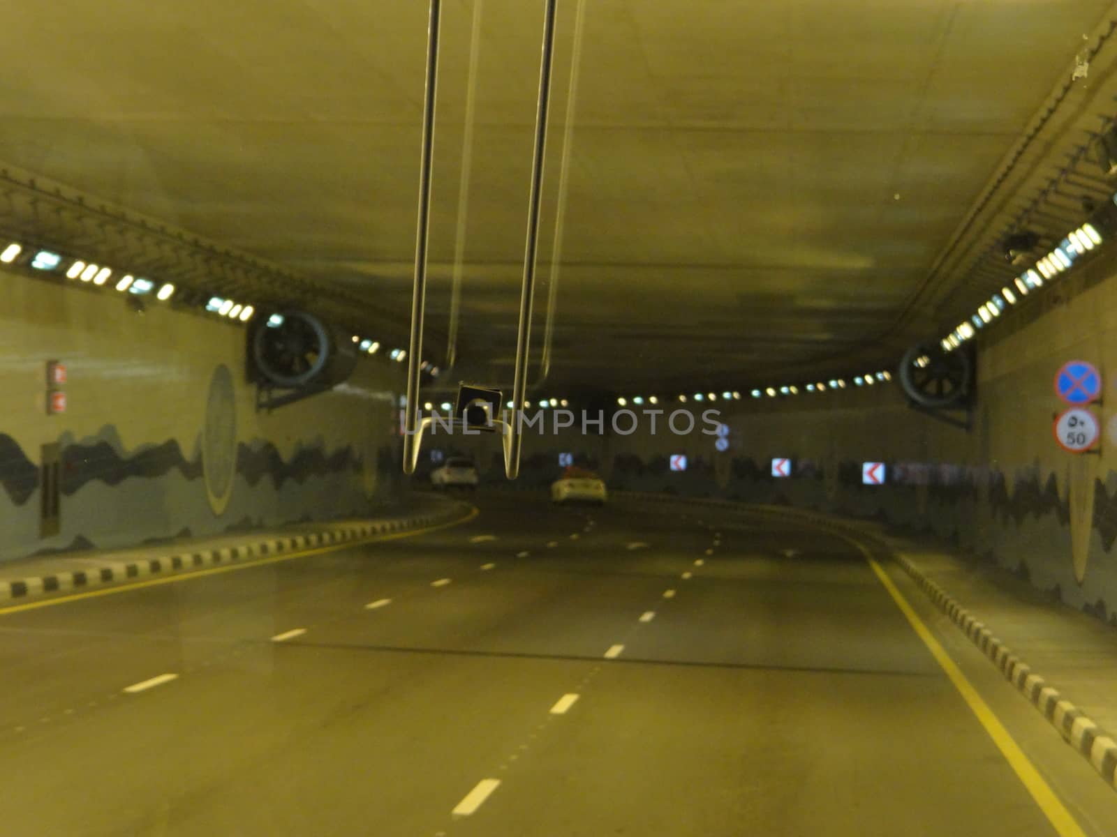 a highway tunnel during construction