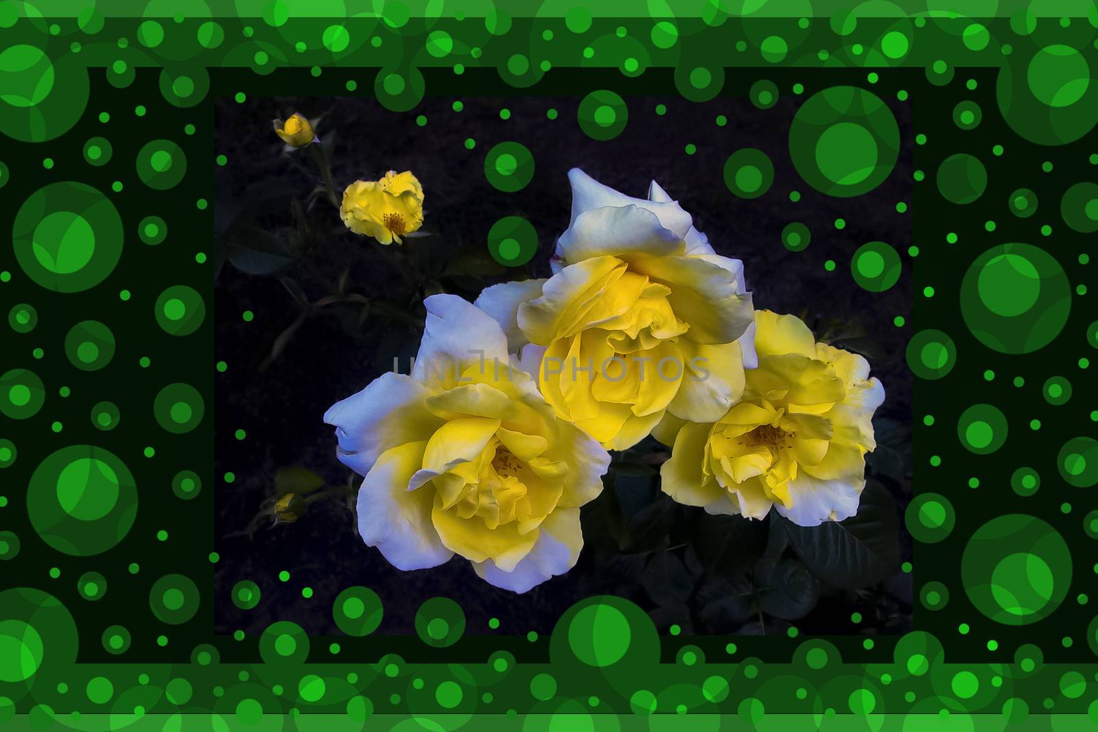 Textured green background with yellow - white colors by creativ000creativ