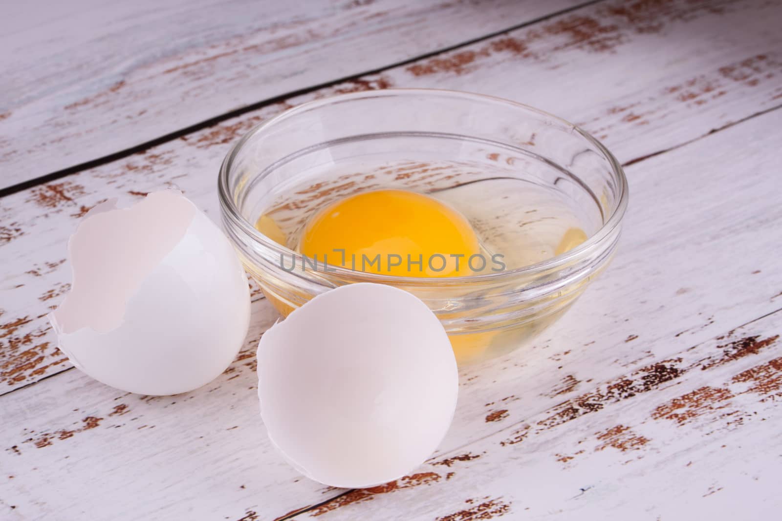 Fresh raw white eggs by lanalanglois