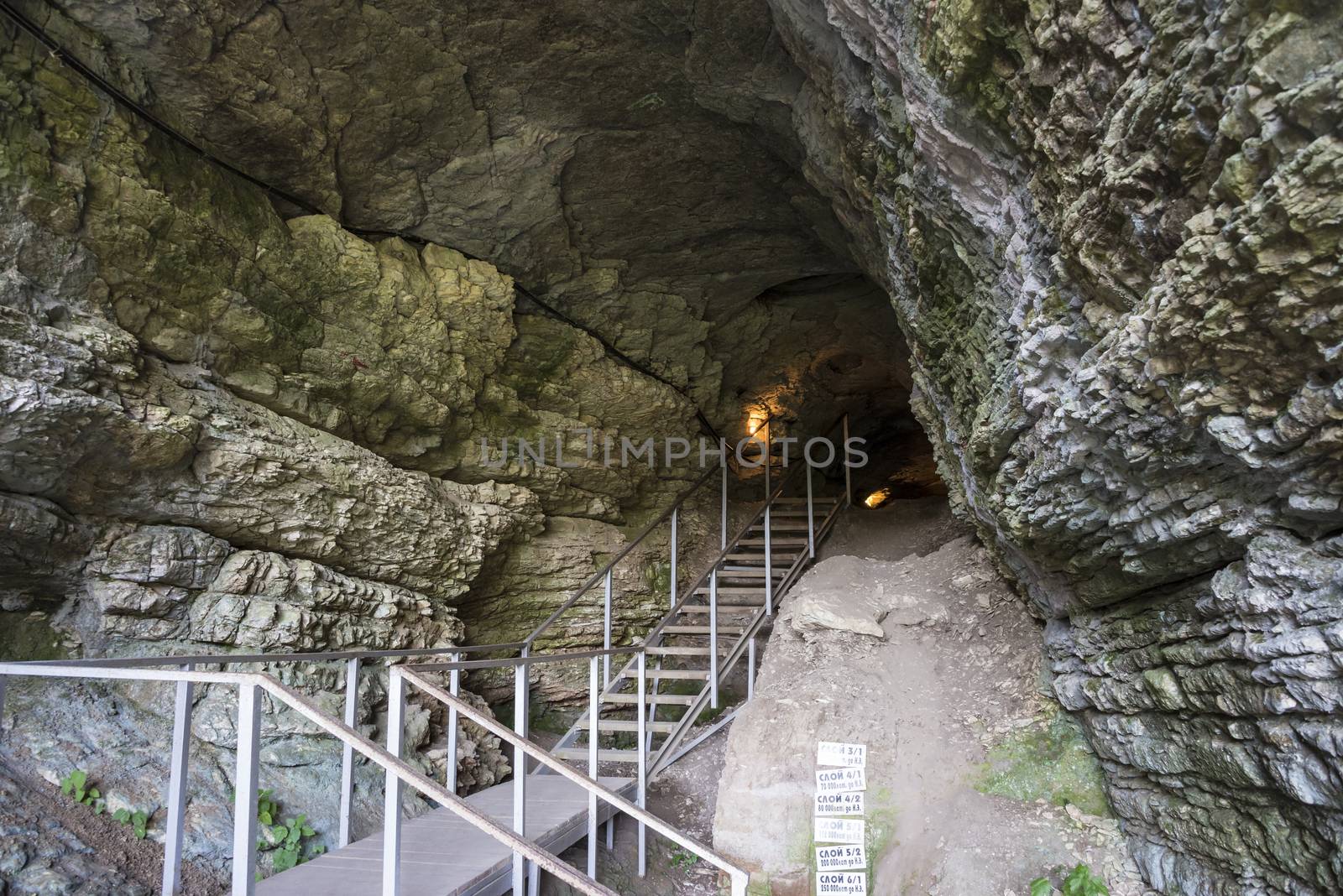 Akhshtyrskaya cave is a landmark near the city of Sochi, Russia. 27 October 2019.