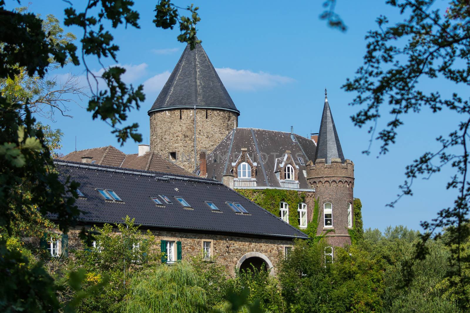 Panorama of a historic castle in Germany