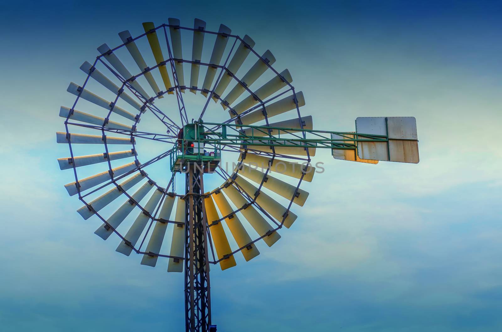 Antique wind turbines on Mallorca to drive a watering system.