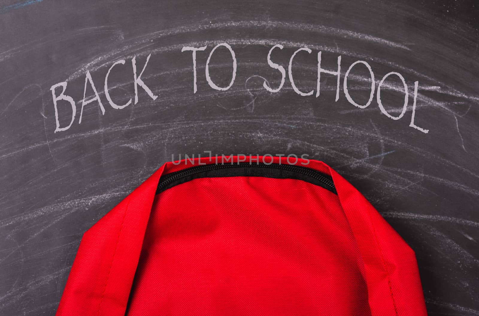 Back to school shopping pocket backpack on the education red bag by Sorapop