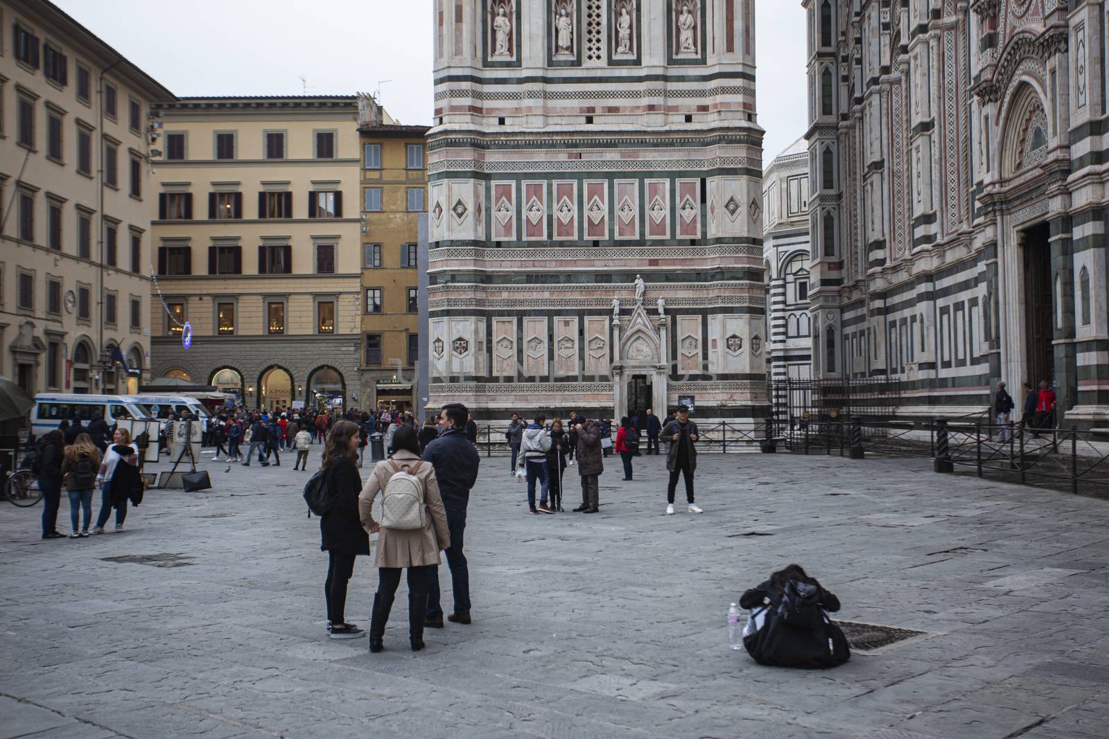 Piazza del Duomo in Florence with tourists 20 by pippocarlot