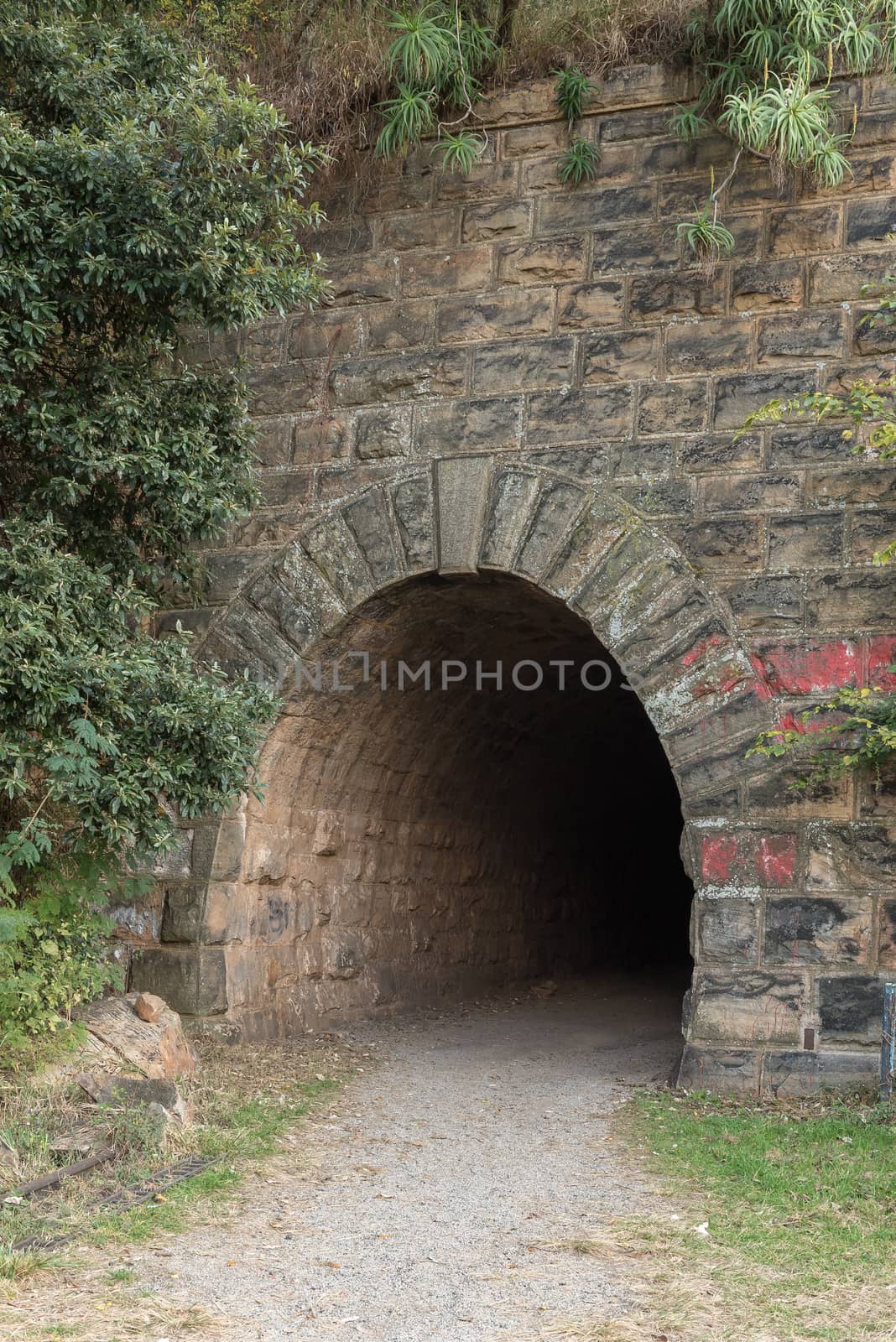 The eastern side of the historic railroad tunnel at Waterval Boven in Mpumalanga