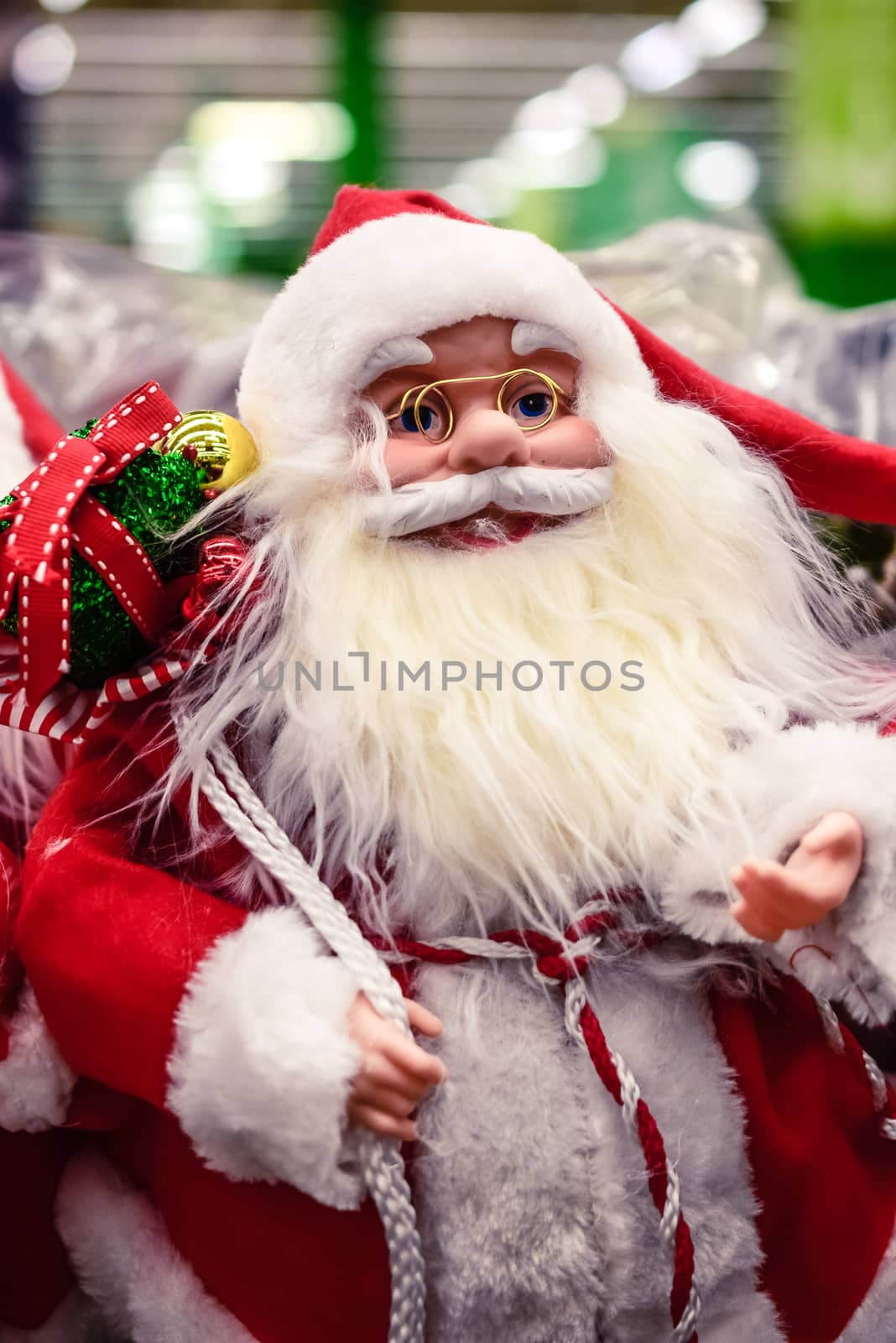 various decorations and toys for Christmas tree decoration and Christmas and new year celebration by alexandr_sorokin