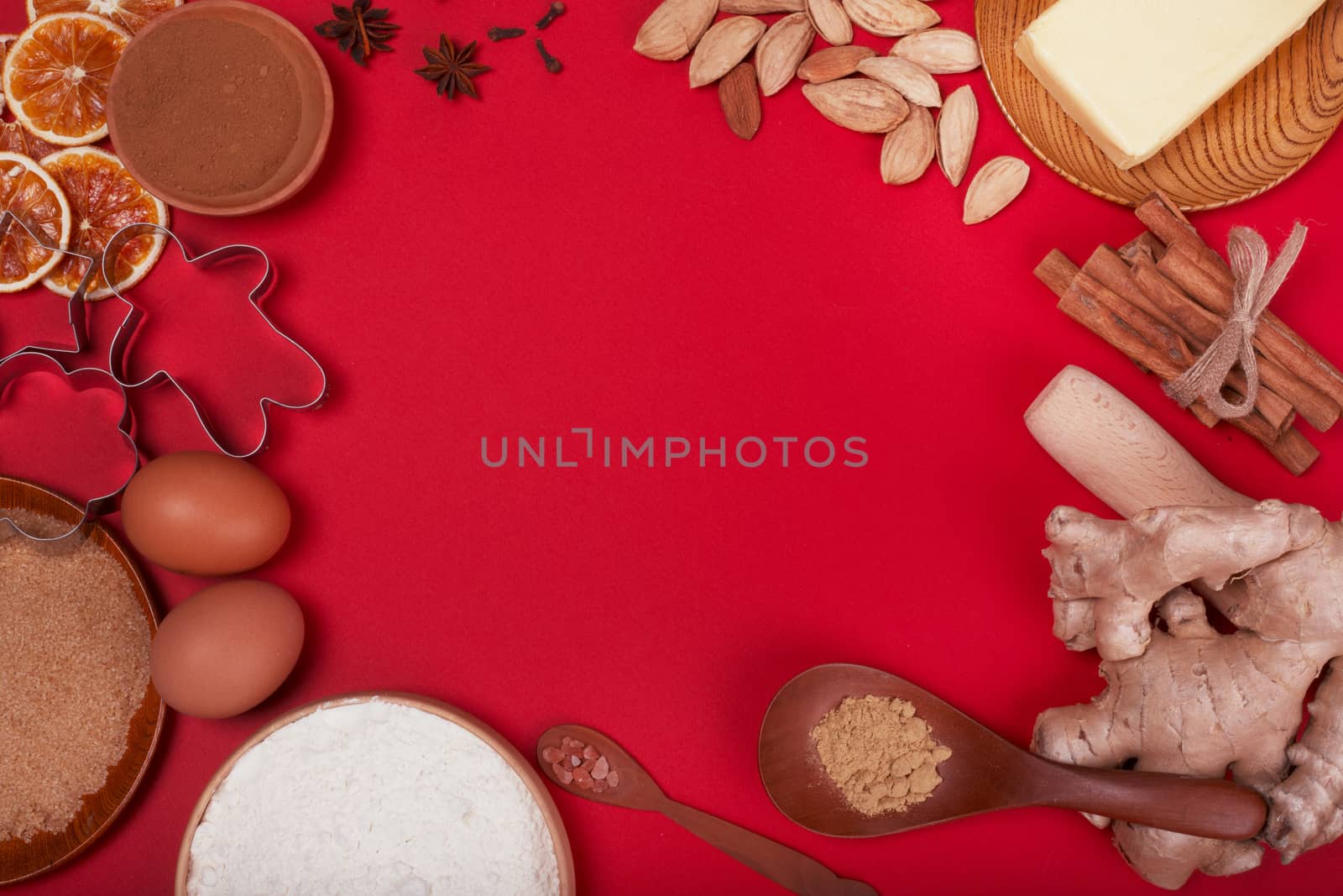 Christmas cookie cooking background by destillat