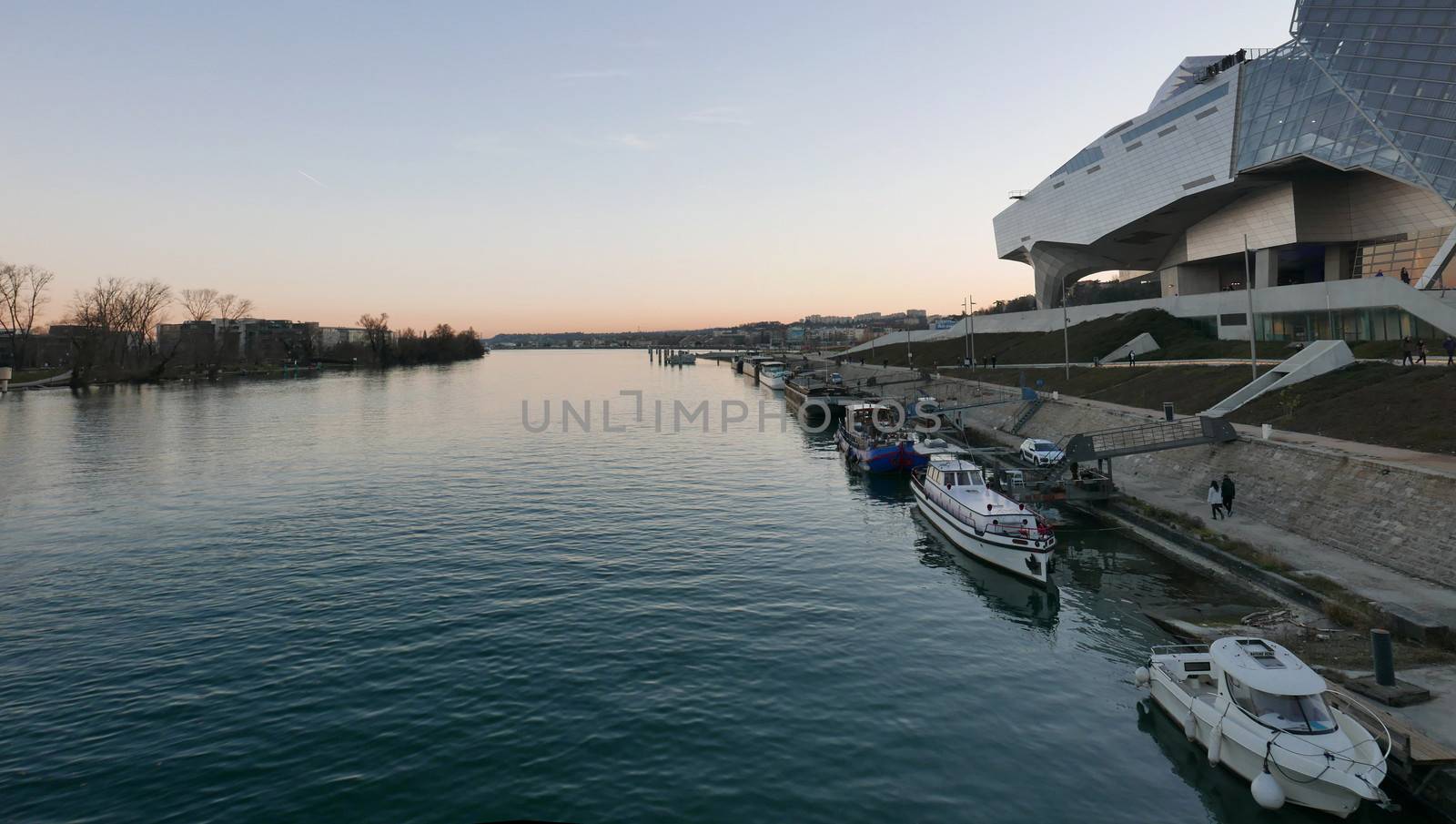 city ​​of lyon, in the rhone alpes region in france by shovag