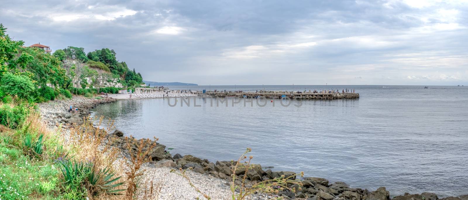 Nessebar, Bulgaria – 07.10.2019.  Beaches in Nessebar, Bulgaria, on an early summer morning