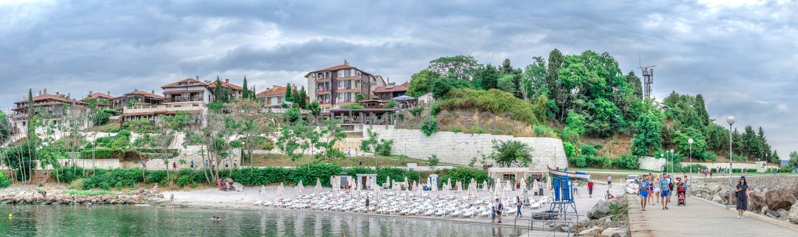 Nessebar, Bulgaria – 07.10.2019.  Beaches in Nessebar, Bulgaria, on an early summer morning