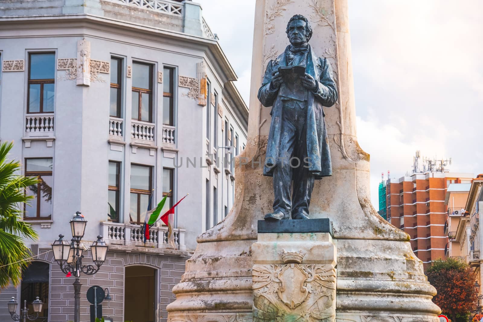 Abruzzo region, Italy, Vasto The Statue in Piazza Gabriele Rossetti square by LucaLorenzelli