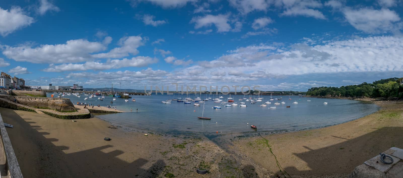 a landscape of Brittany in summer, France by shovag