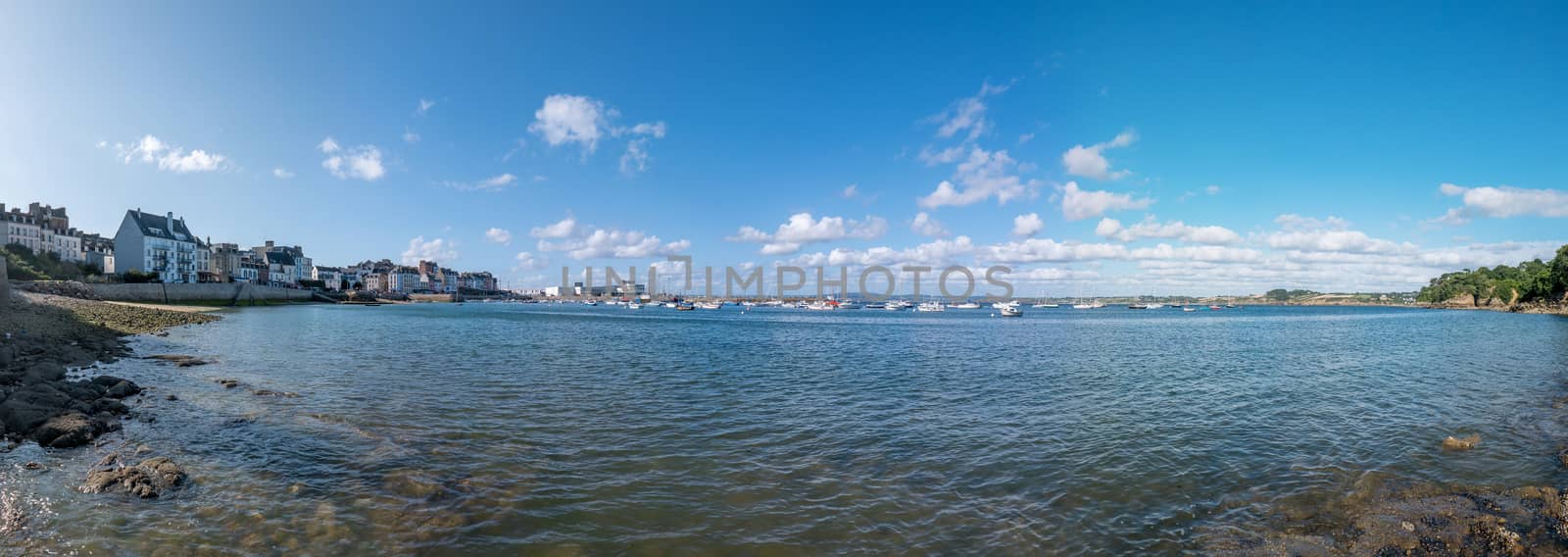 a landscape of Brittany in summer, France. sea, color of this region in summer