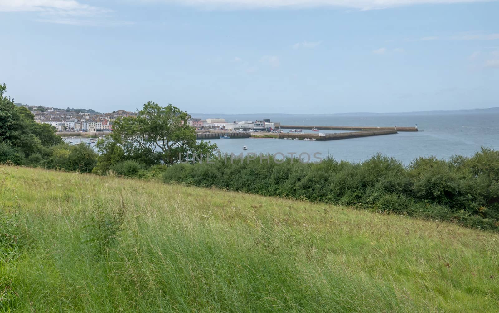 a landscape of Brittany in summer, France. sea, color of this region in summer