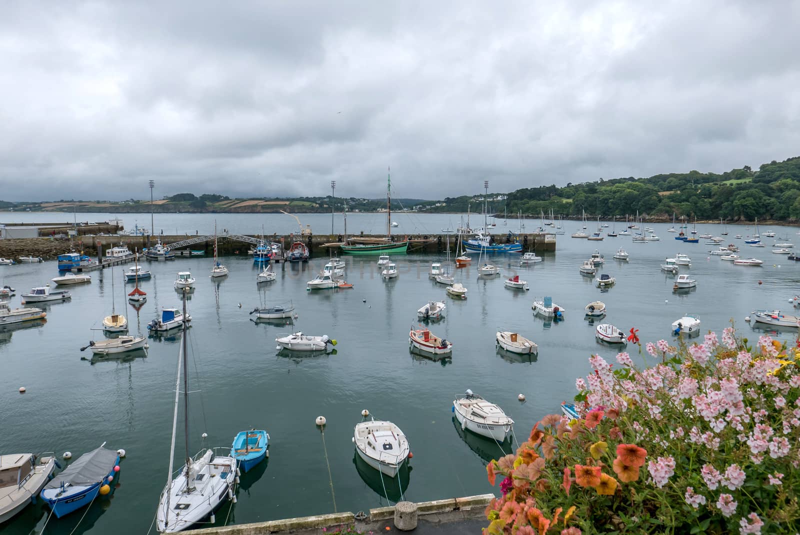 a landscape of Brittany in summer, France by shovag