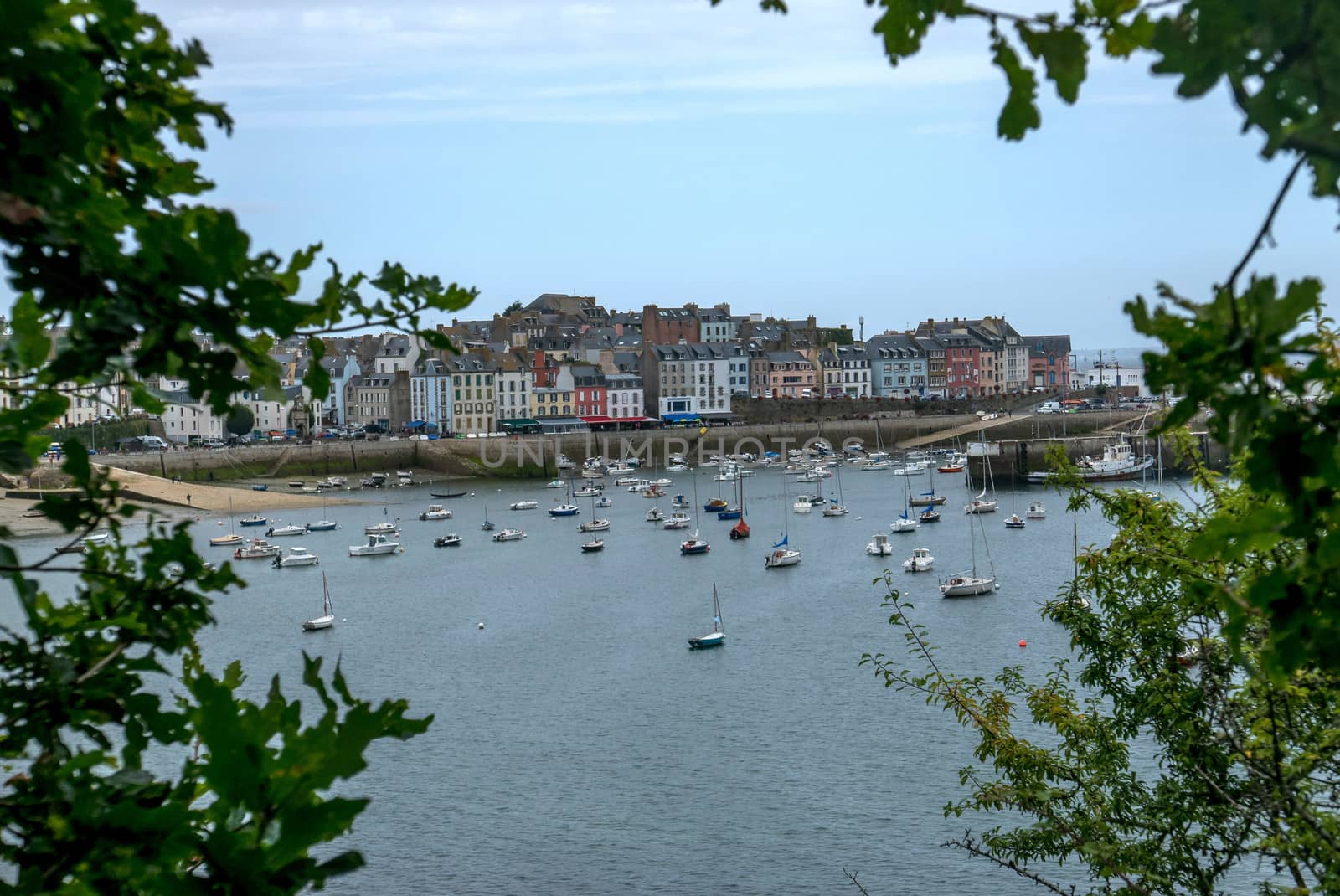 a landscape of Brittany in summer, France. sea, color of this region in summer